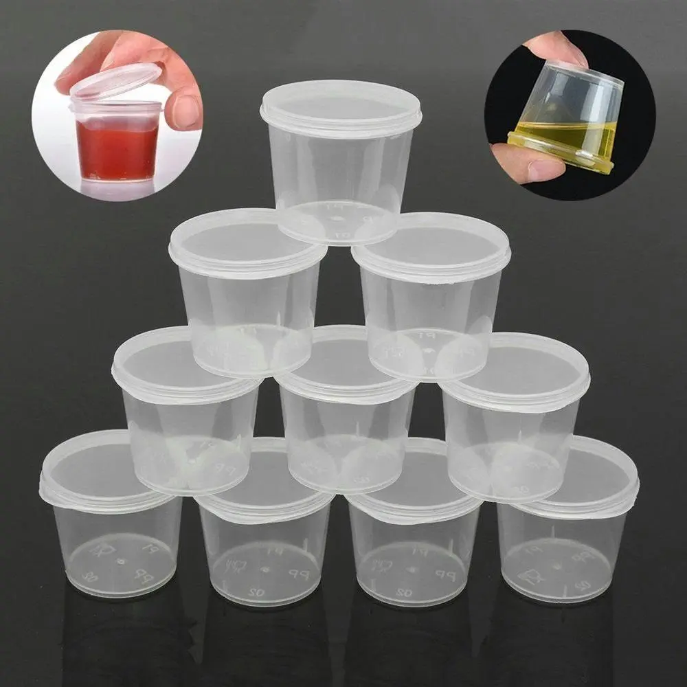 25ml | 100x Take Away Containers Takeaway Food Plastic Lids Bulk