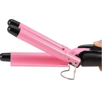 Triple 3 Barrel Ceramic Hair Curler Curling Iron Salon Styler Crimper Waver Hot [25mm]