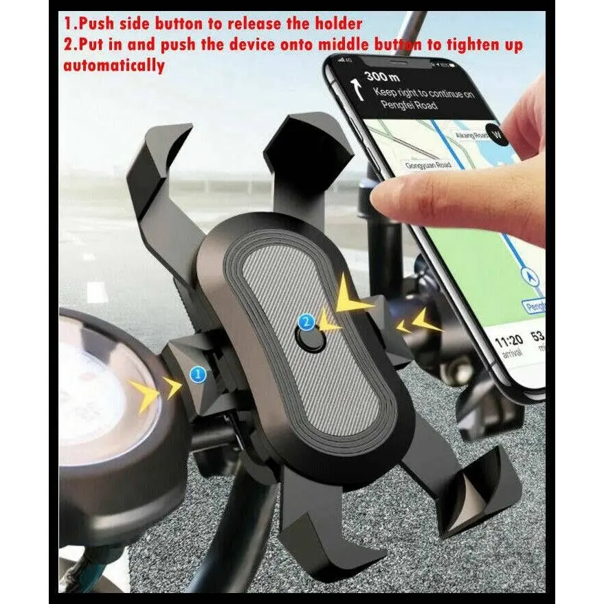 Phone Holder 360o Bike Handlebar Mount Rotation for Motorcycle Bicycle MTB Pram