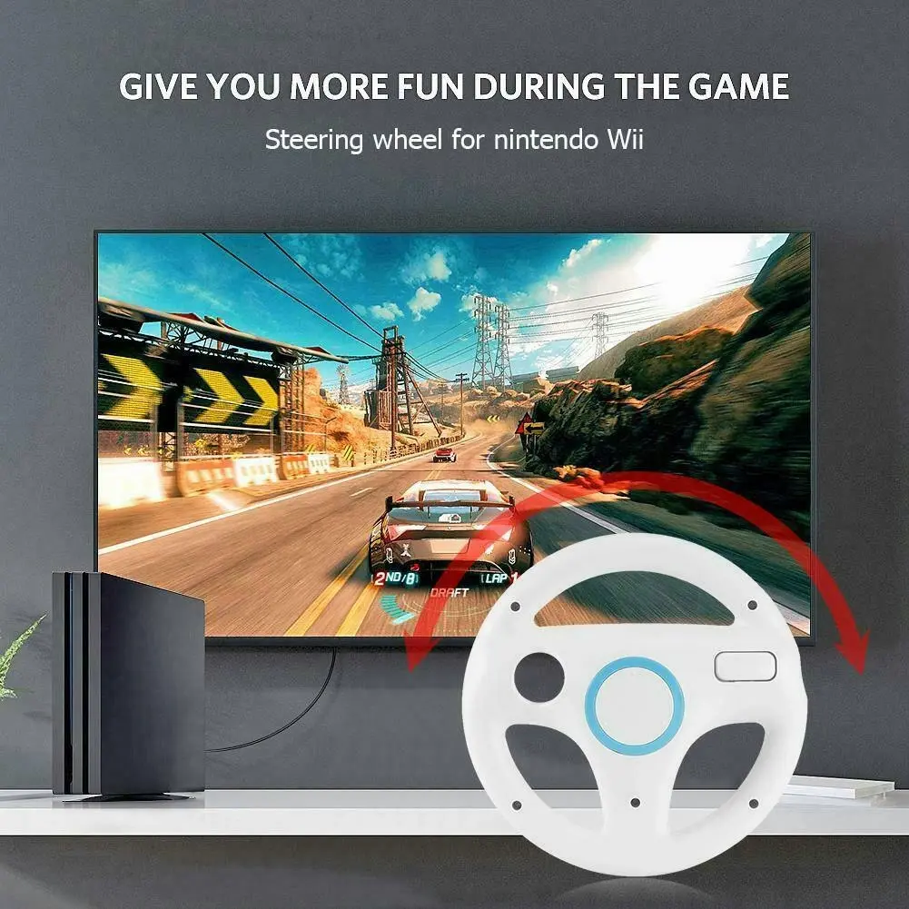 Steering Wheel for Nintend Wii Mario Kart Racing Games Remote Controller