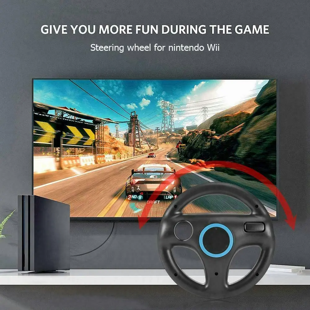 Steering Wheel for Nintend Wii Mario Kart Racing Games Remote Controller