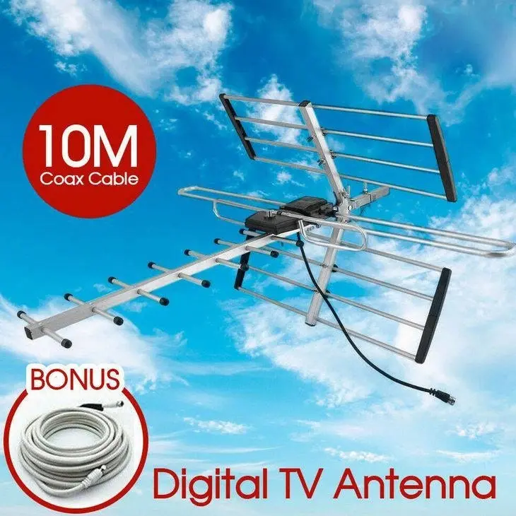 Outdoor Digital TV Antenna Aerial UHF VHF FM AUSTRALIAN Signal Amplifier Booster