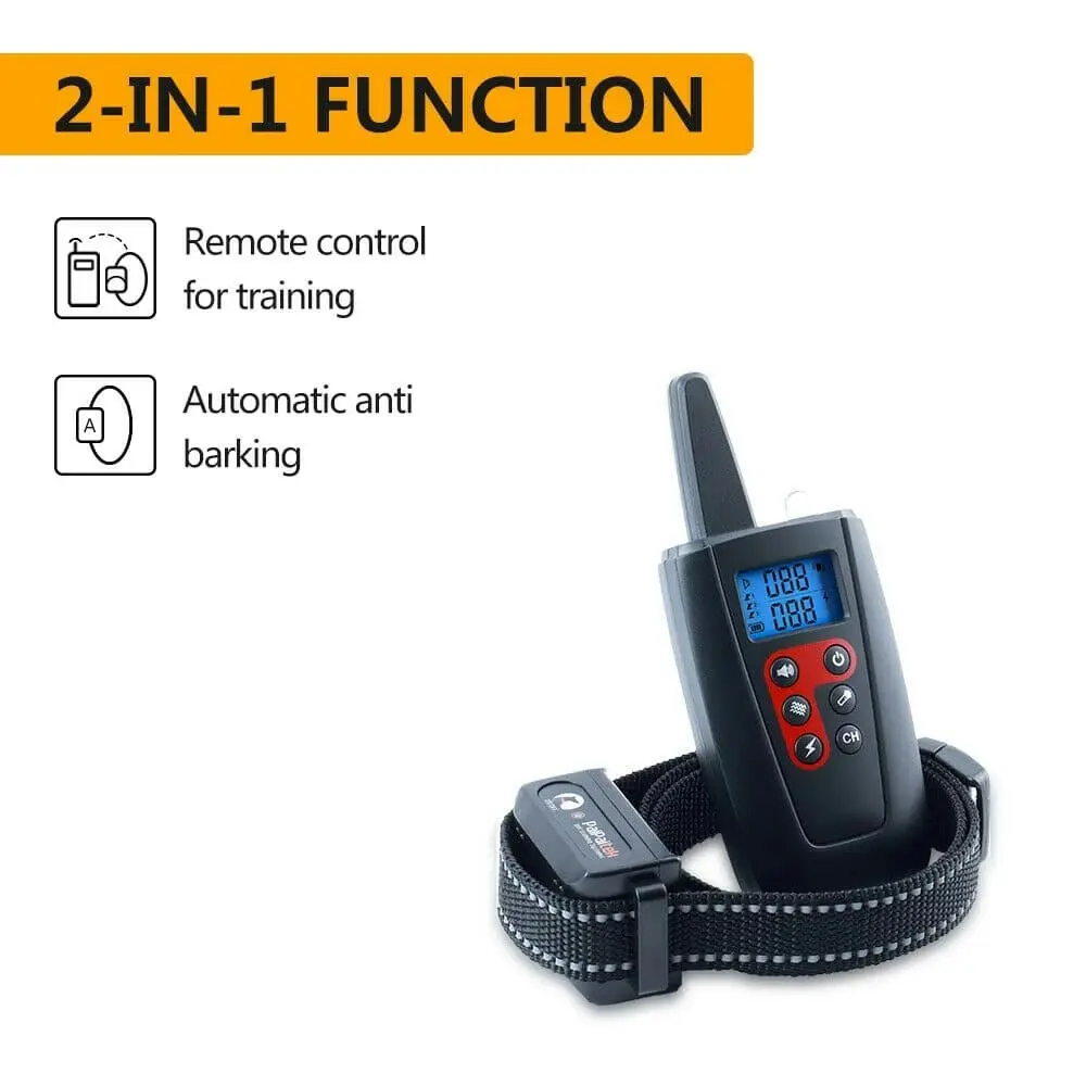 Training Electric Dog Pet E-Collar Obedience Remote Control Anti Bark-Shock