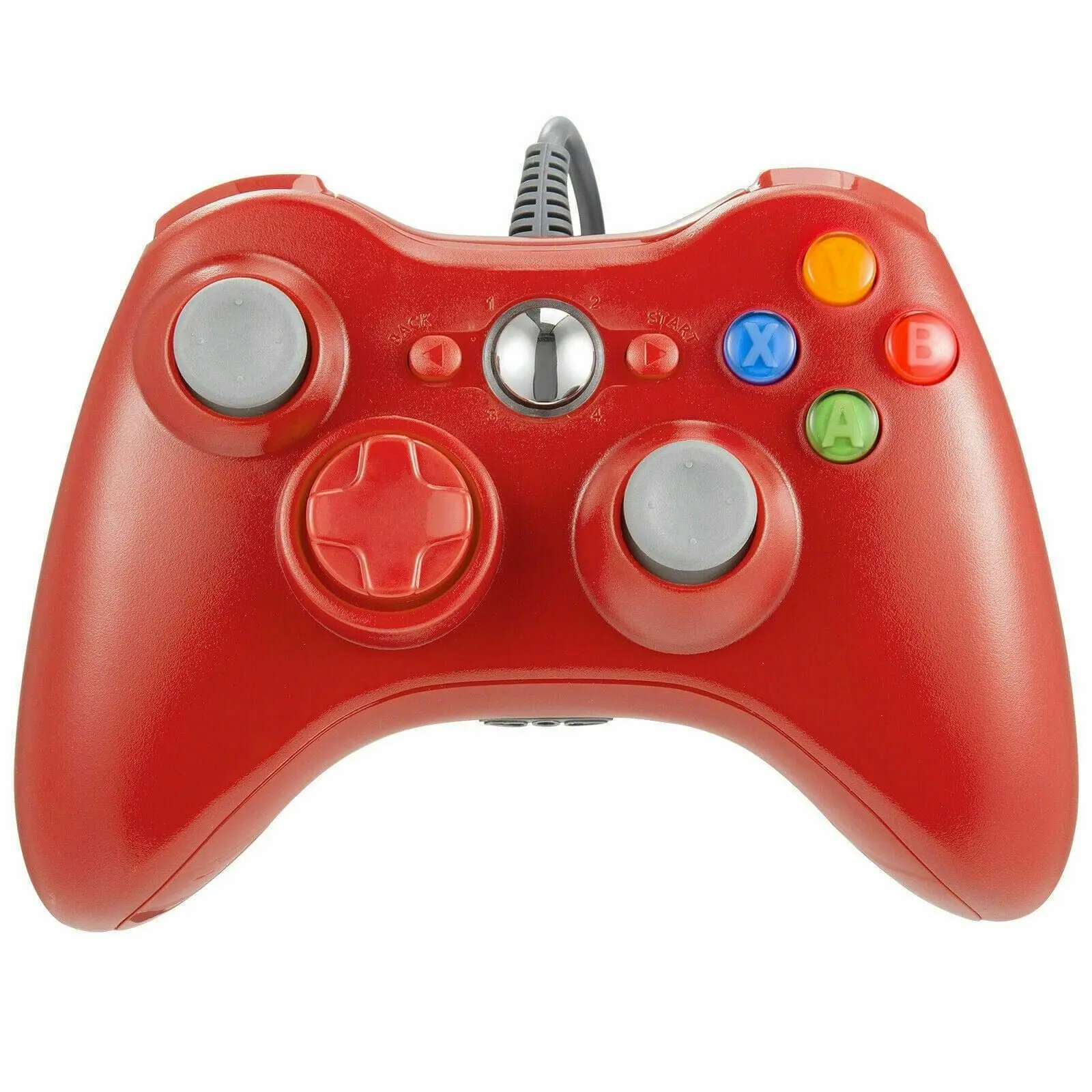 Controller For Microsoft Xbox 360 Console & Windows PC Compute Joystick Wired | Red