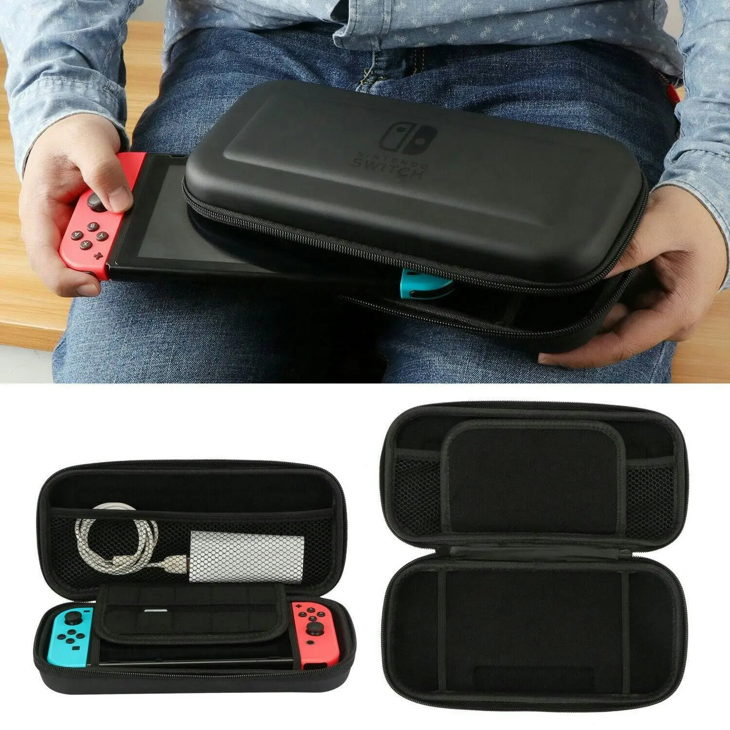 15 in 1 Nintendo Switch Travel Case EVA Hard Bag + Screen Protector + MANY Accessories