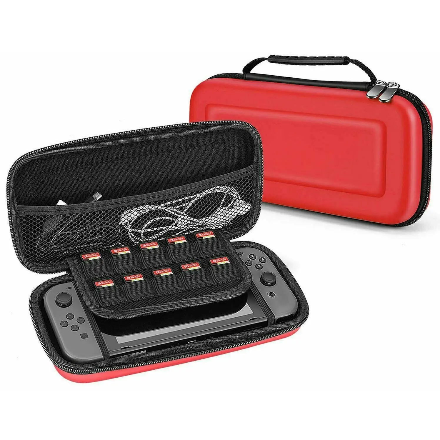 15 in 1 Nintendo Switch Travel Case EVA Hard Bag + Screen Protector + MANY Accessories