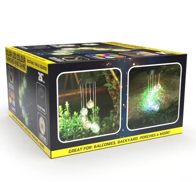 25th Solar LED Colour Changing Windchime