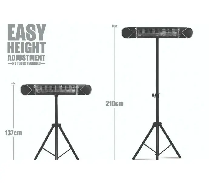 Hotto Wall Mounted Electric Infrared Heater + Heater Stand - Combo