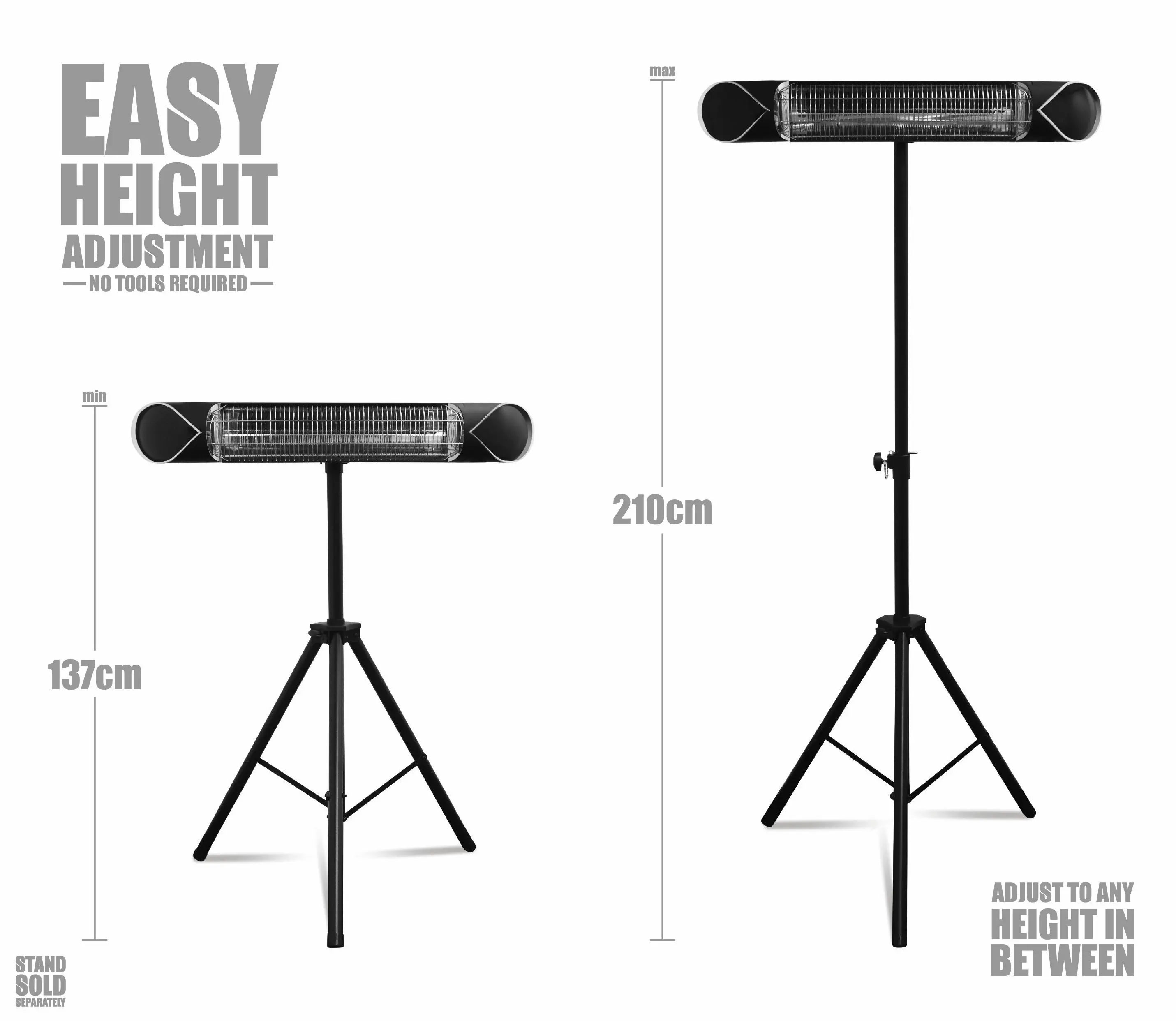 Hotto Infrared Heater Tripod Stand Height Adjustable - STAND ONLY