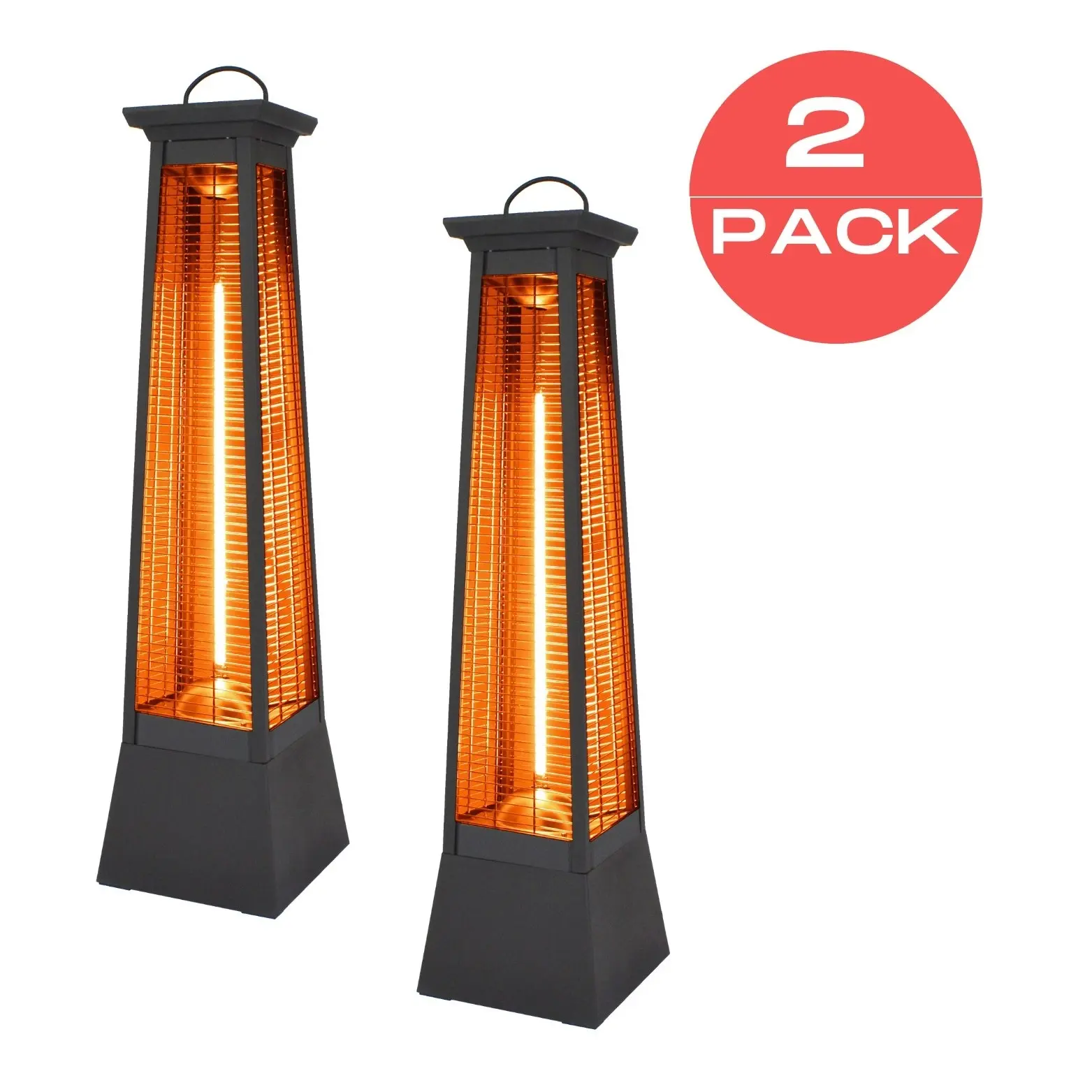 Hotto Volcano Tower Infrared Heater - 2 x Heaters