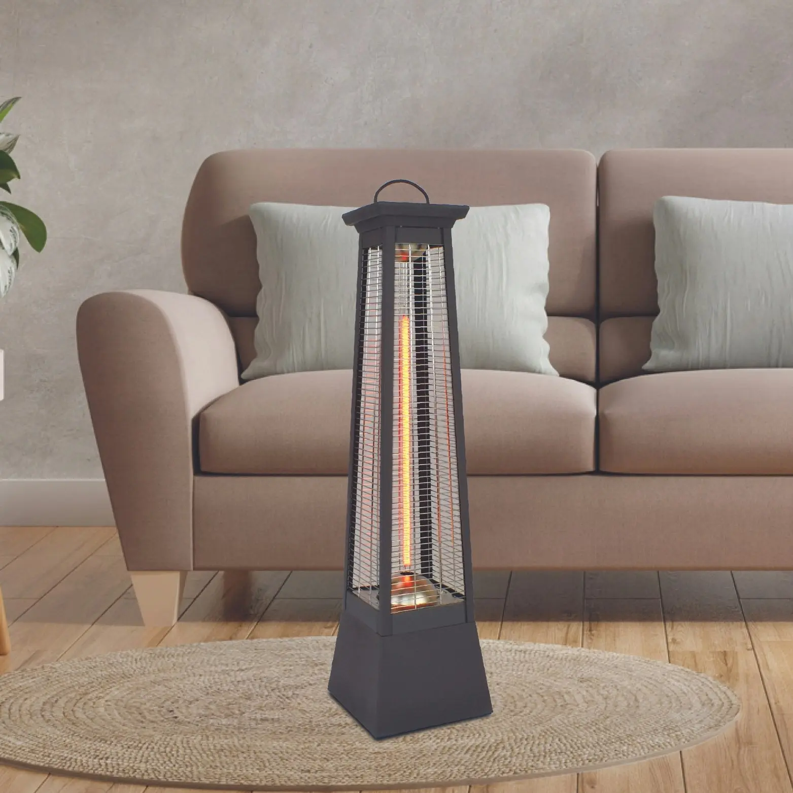 Hotto Volcano Tower Infrared Heater - 2 x Heaters