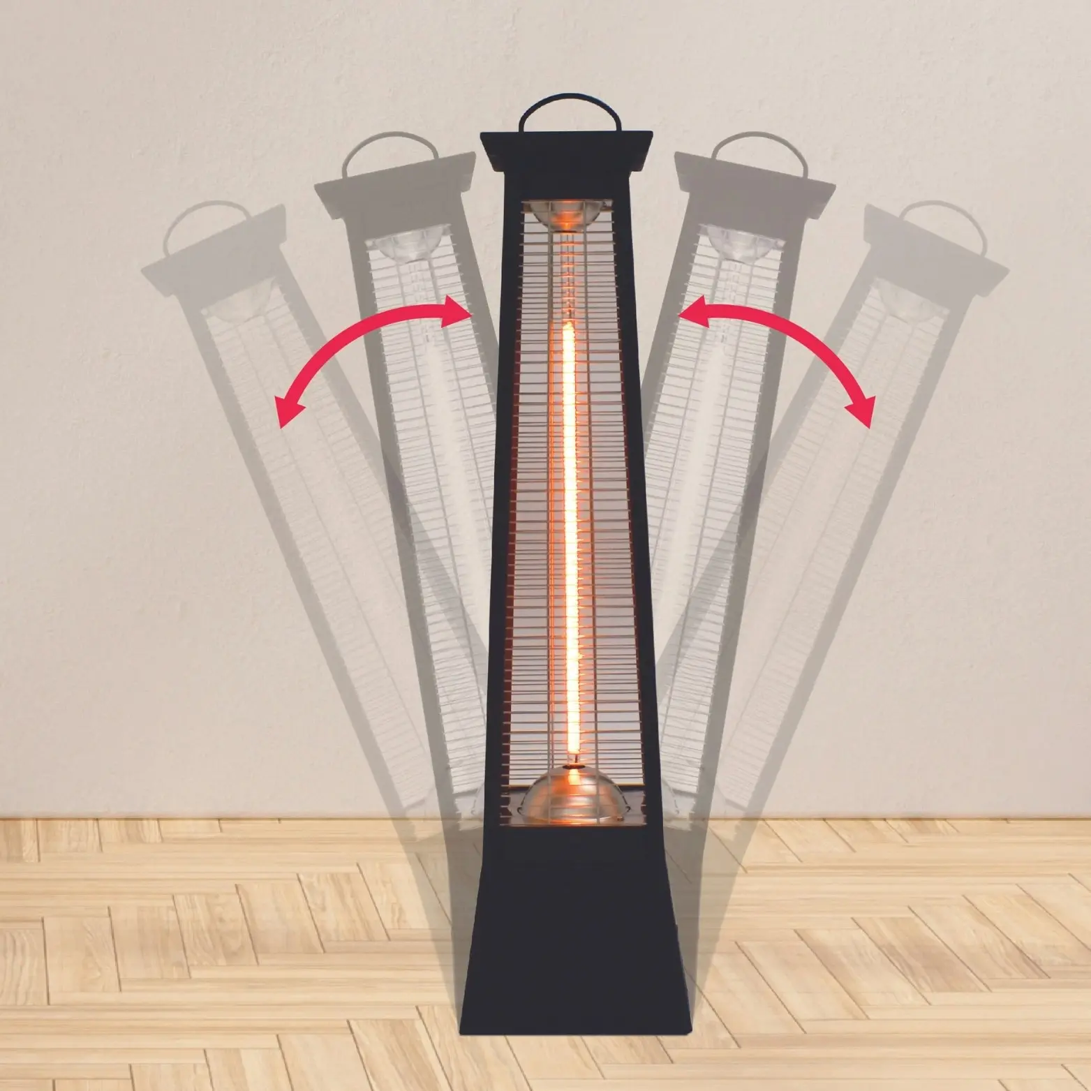 Hotto Volcano Tower Infrared Heater - 2 x Heaters