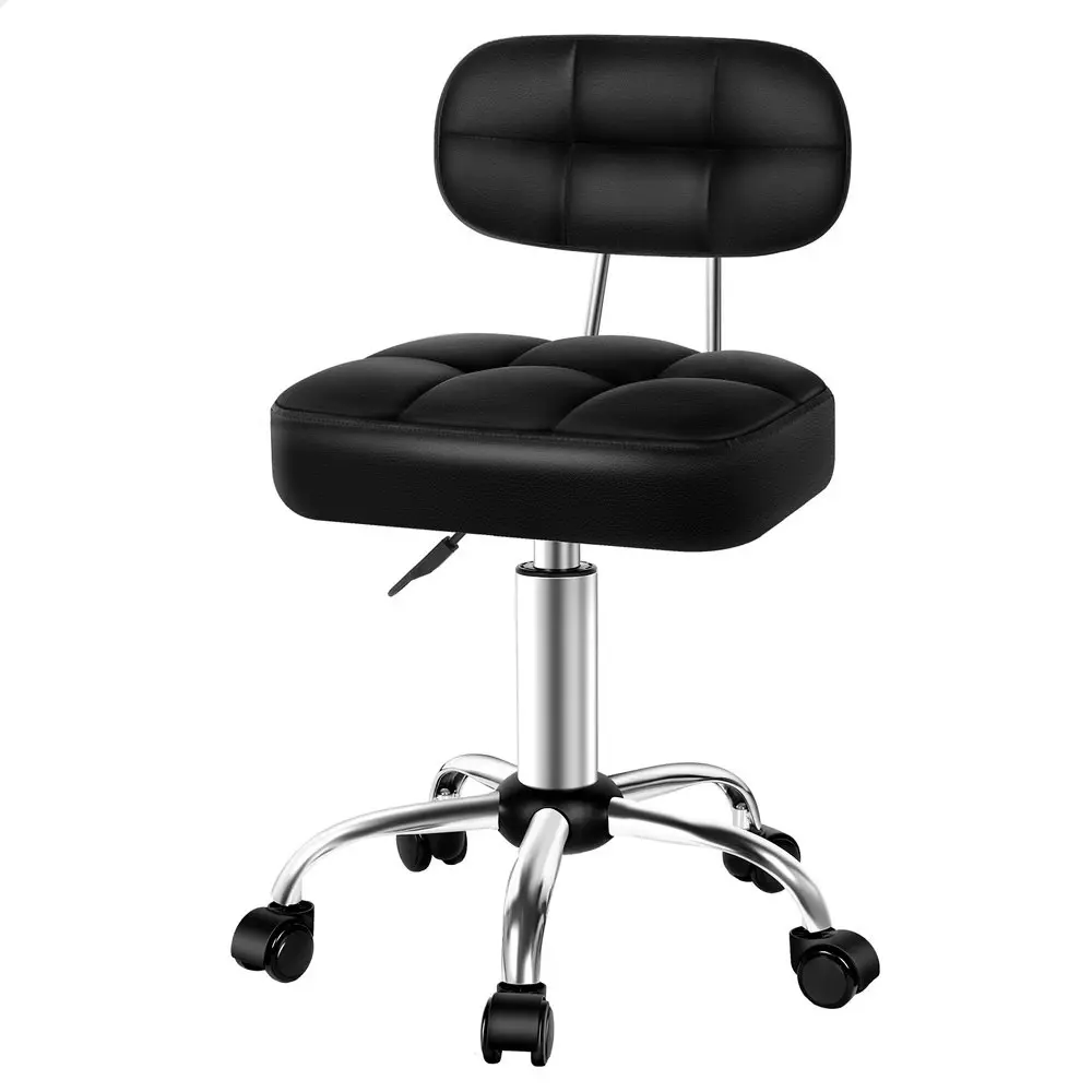 Alfordson Salon Stool Backrest Swivel Barber Hair Dress Chair Tufan Black