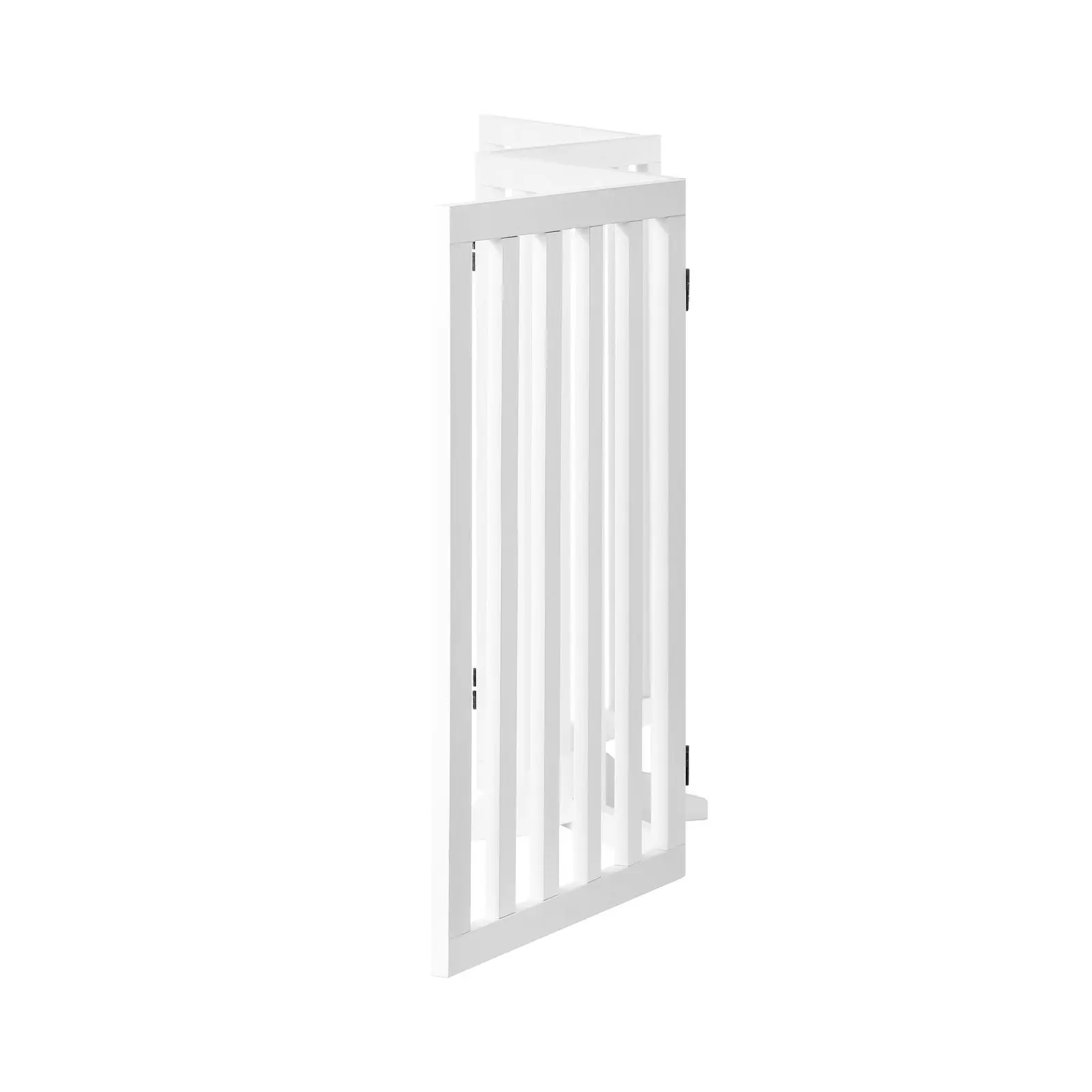 Alopet Wooden Pet Gate Dog Fence 189x80cm 4 Panels Safety Stair Barrier Security Door White