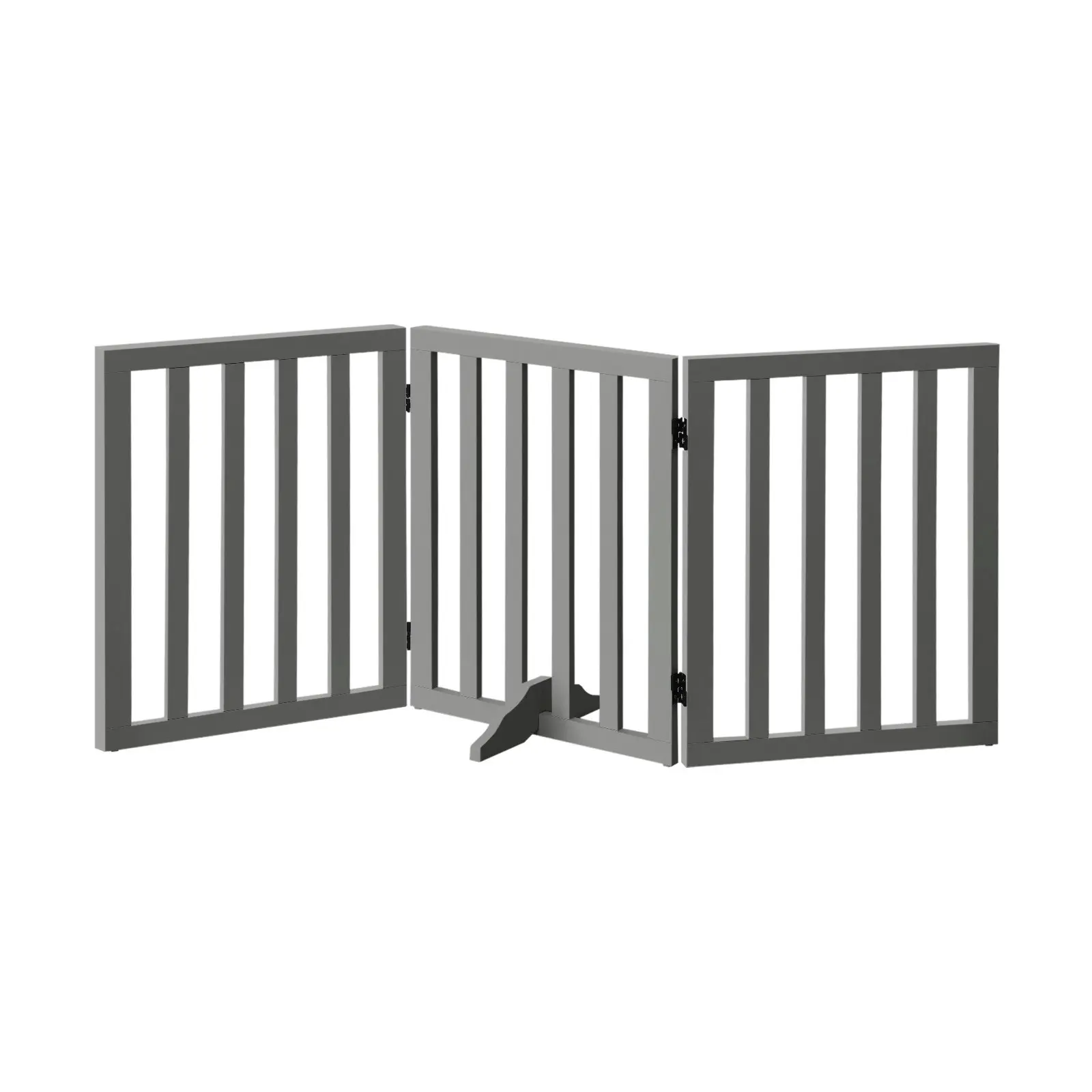 Alopet Wooden Pet Gate Dog Fence 142x60.5cm 3 Panels Safety Stair Barrier Security Door