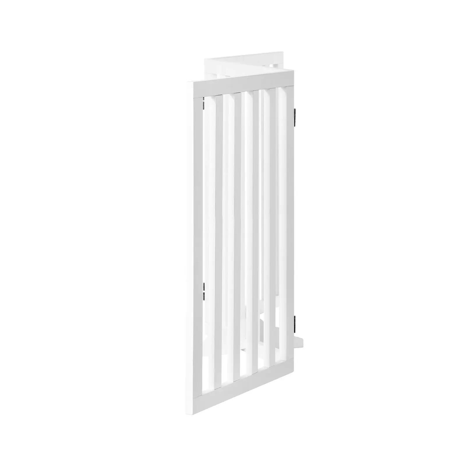 Alopet Wooden Pet Gate Dog Fence 142x80cm 3 Panels Safety Stair Barrier Security Door White