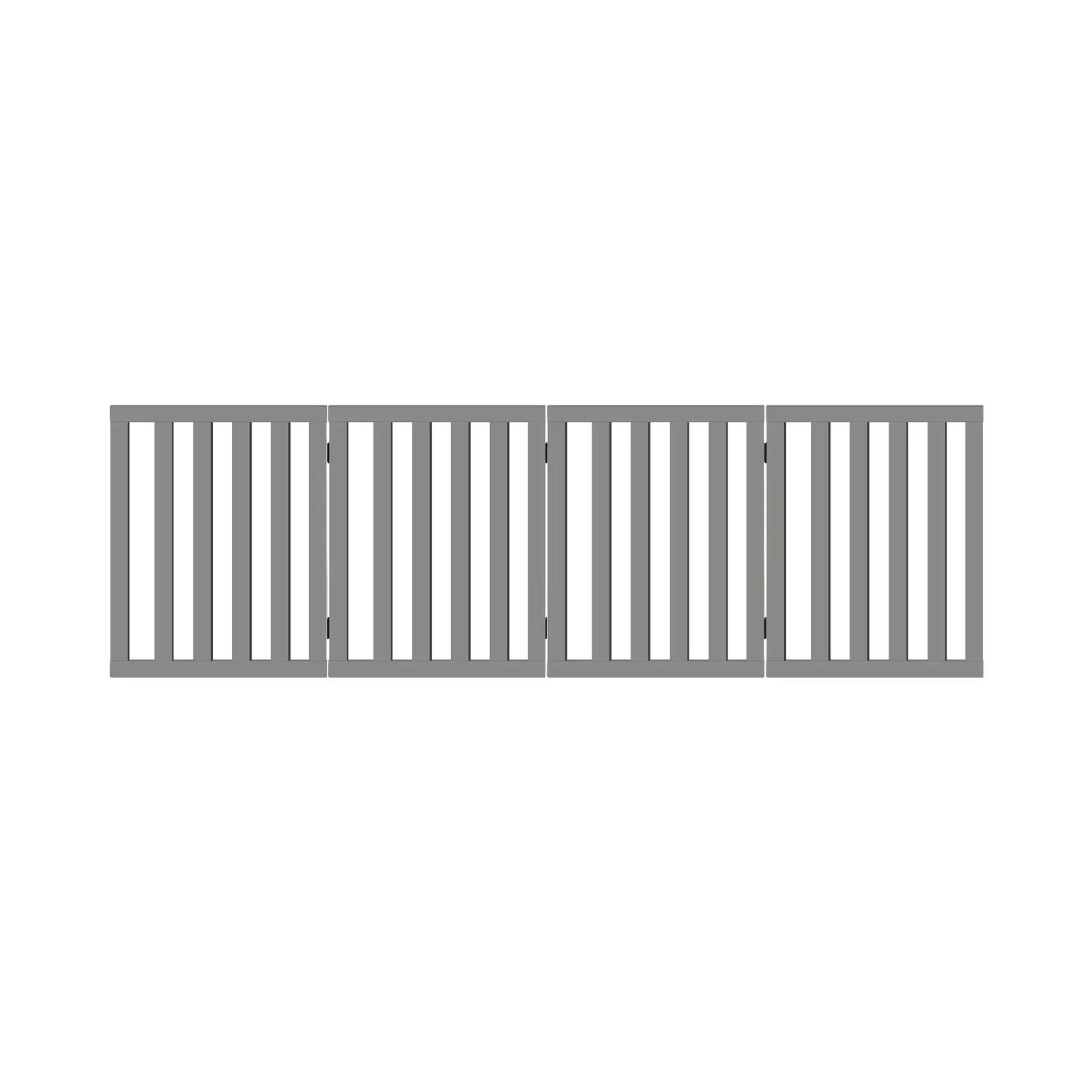 Alopet Wooden Pet Gate Dog Fence 189x60.5cm 4 Panels Safety Stair Barrier Security Door Grey