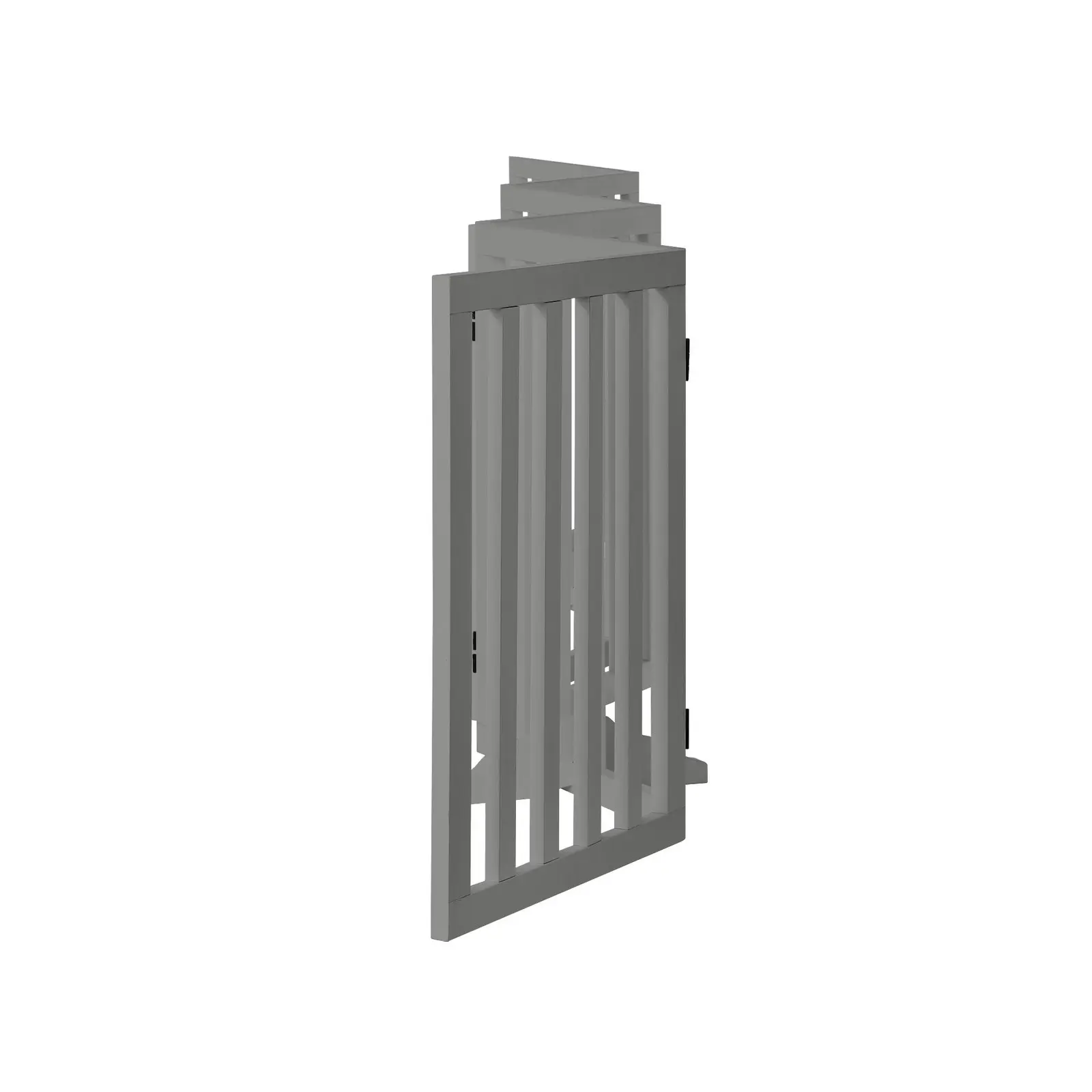 Alopet Wooden Pet Gate Dog Fence 284x60.5cm 6 Panels Safety Stair Barrier Security Door Grey