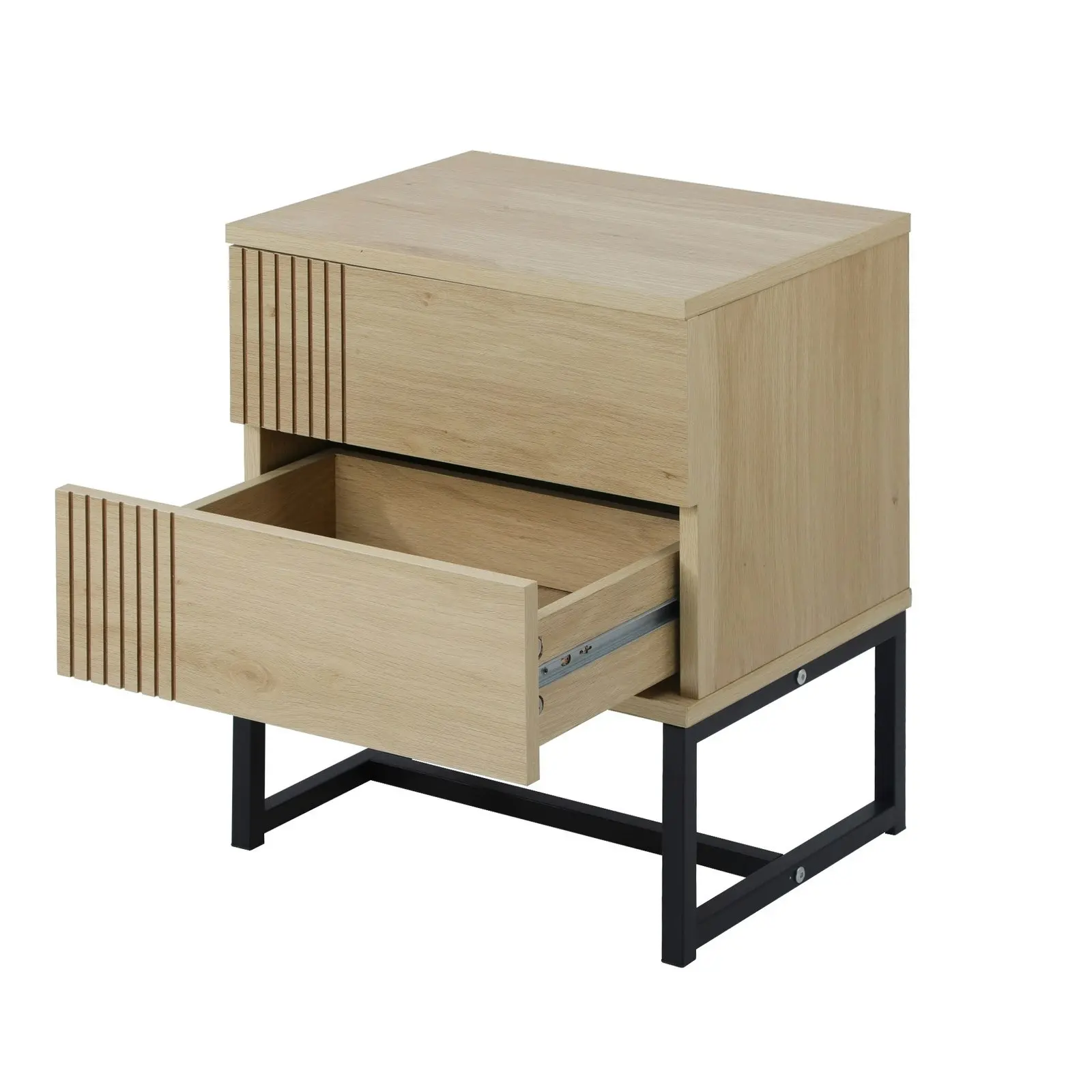 Oikiture Set of 2 Bedside Tables Side Table Bedroom Storage