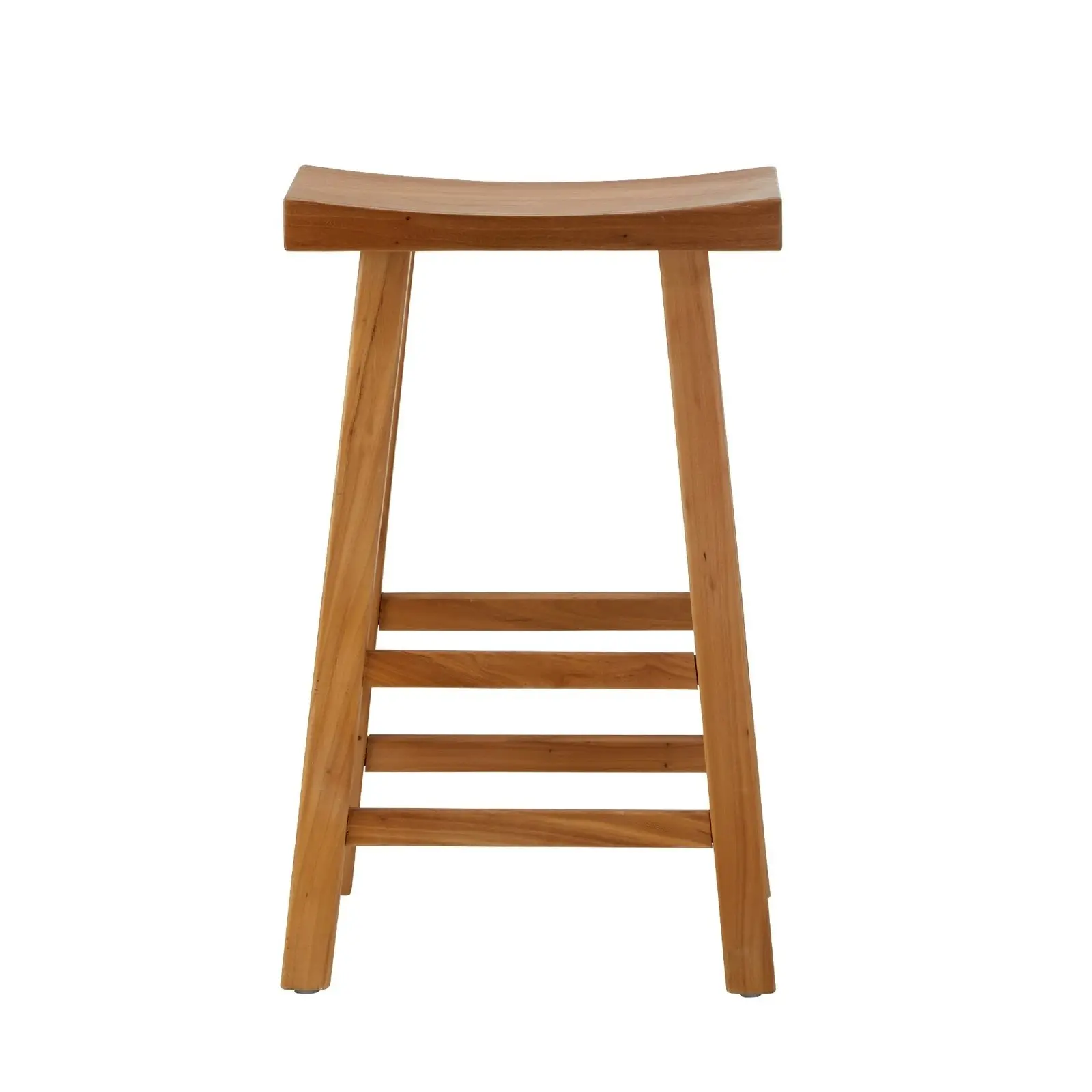 Oikiture Set of 4 Bar Stools Kitchen Stool Wooden Counter Chairs Natural