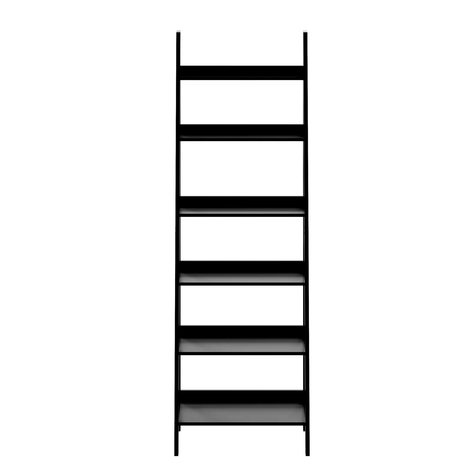 Oikiture Bookshelf 6 Tier Corner Ladder Shelf Home Storage Display Rack Black