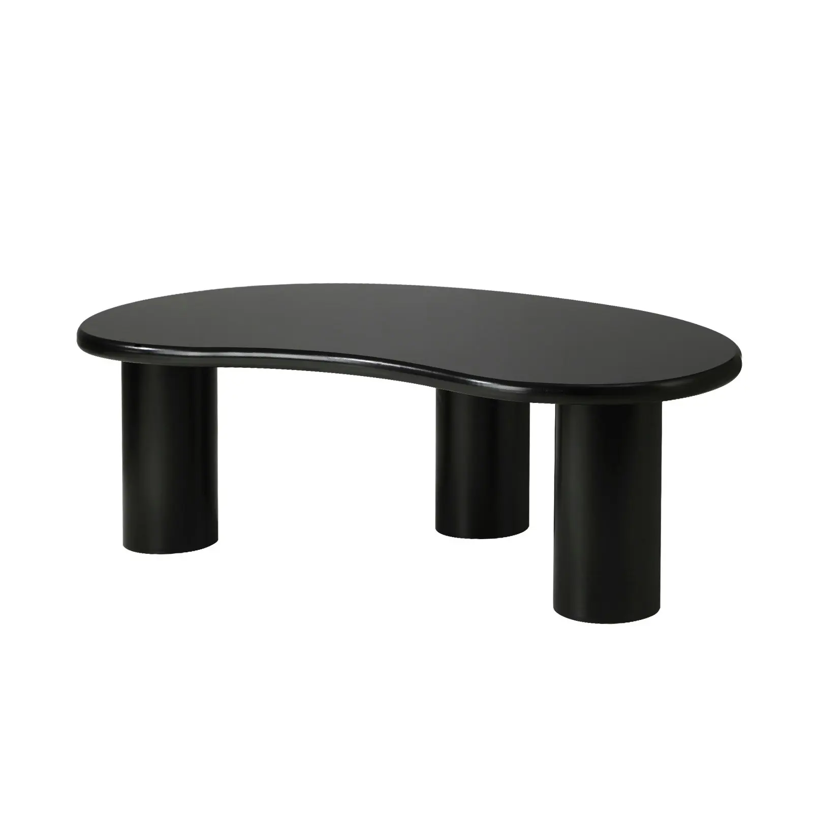 Oikiture Coffee Table Irregular Black