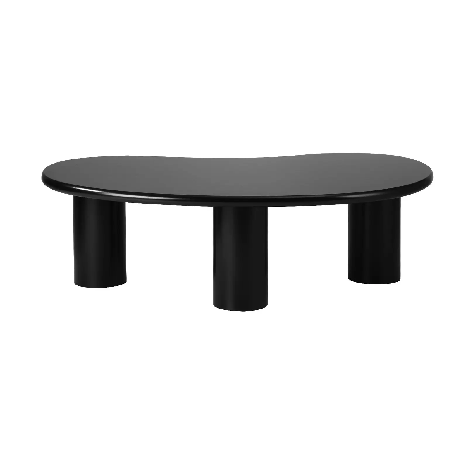 Oikiture Coffee Table Irregular Black