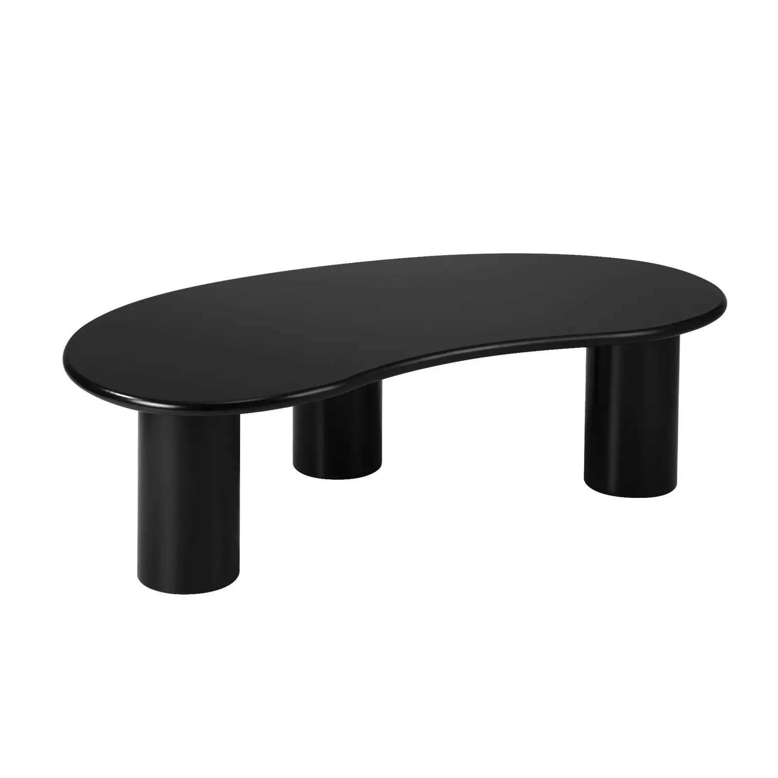 Oikiture Coffee Table Irregular Black