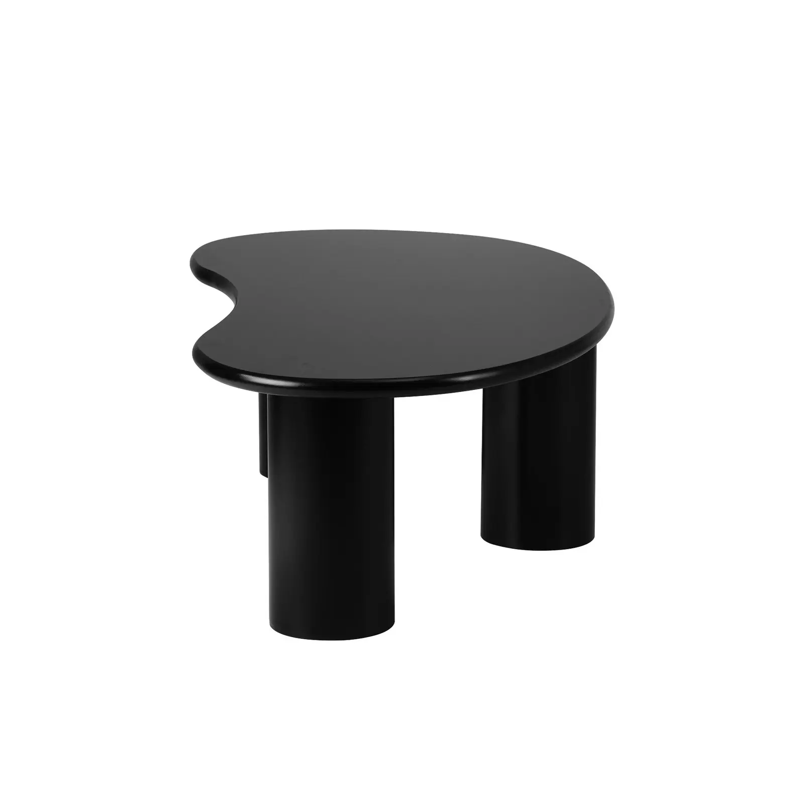 Oikiture Coffee Table Irregular Black