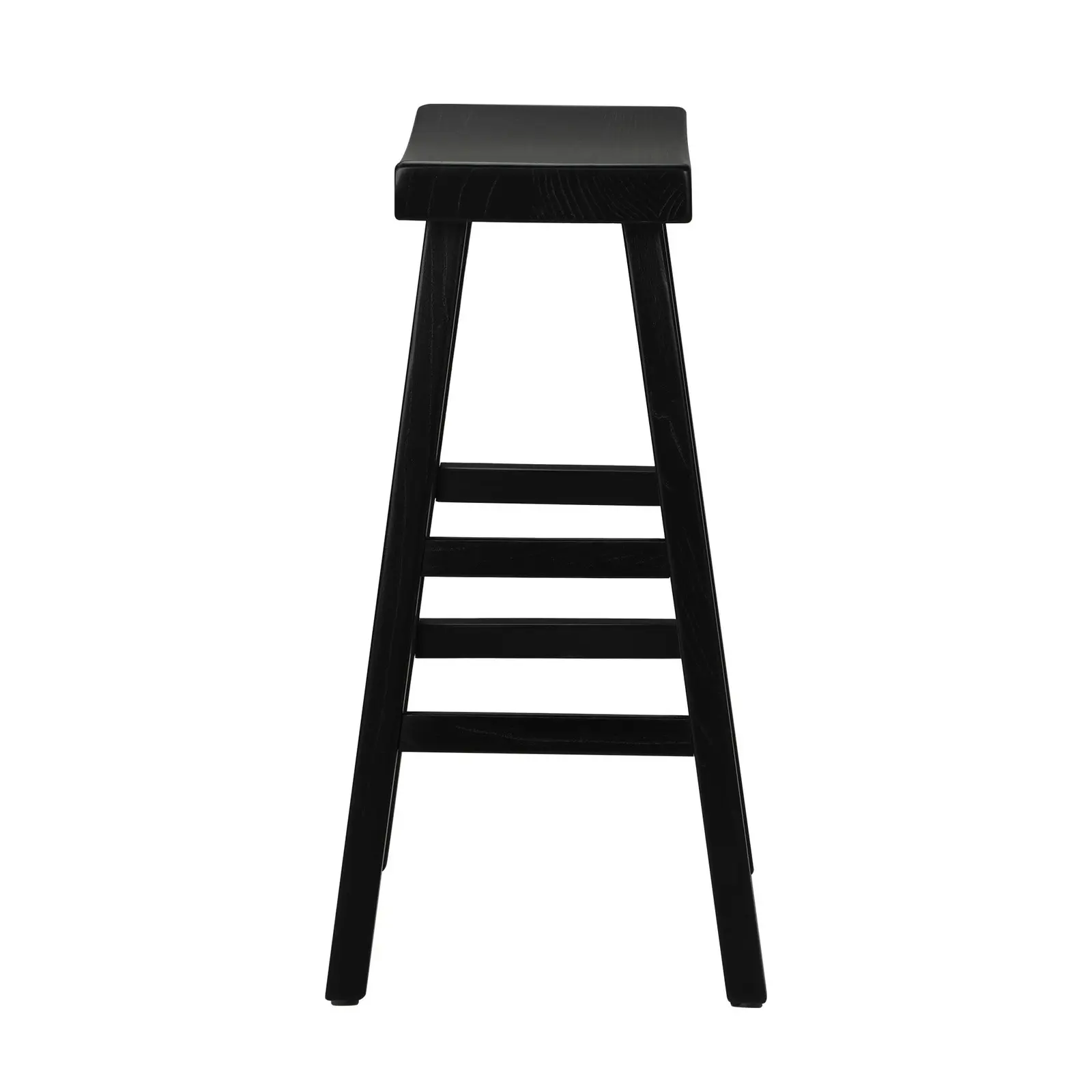 Oikiture 4X Bar Stools Kitchen Stool Wooden Counter Chairs Barstools Black