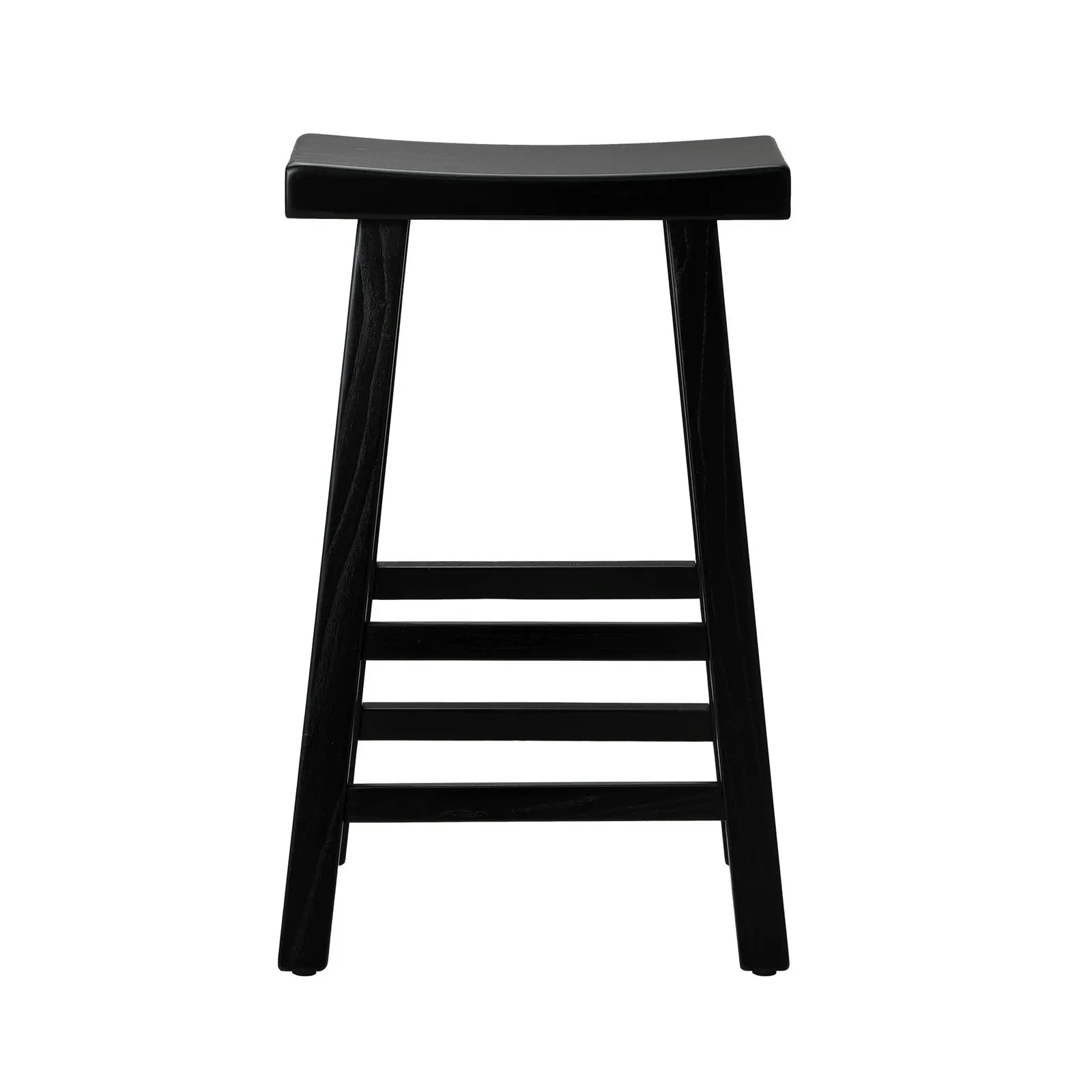 Oikiture 4X Bar Stools Kitchen Stool Wooden Counter Chairs Barstools Black