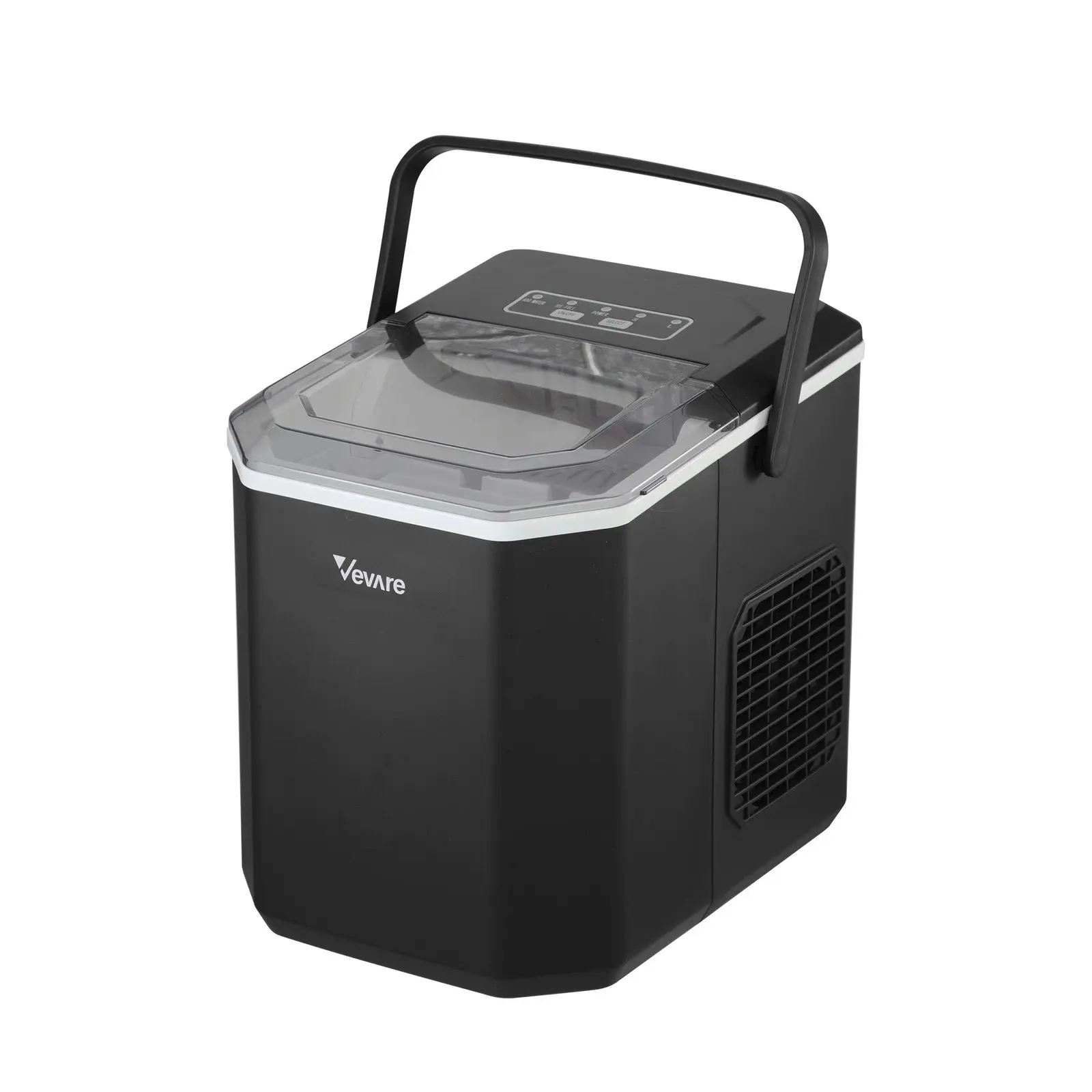 Vevare Portable Ice Maker Machine With Handle Black