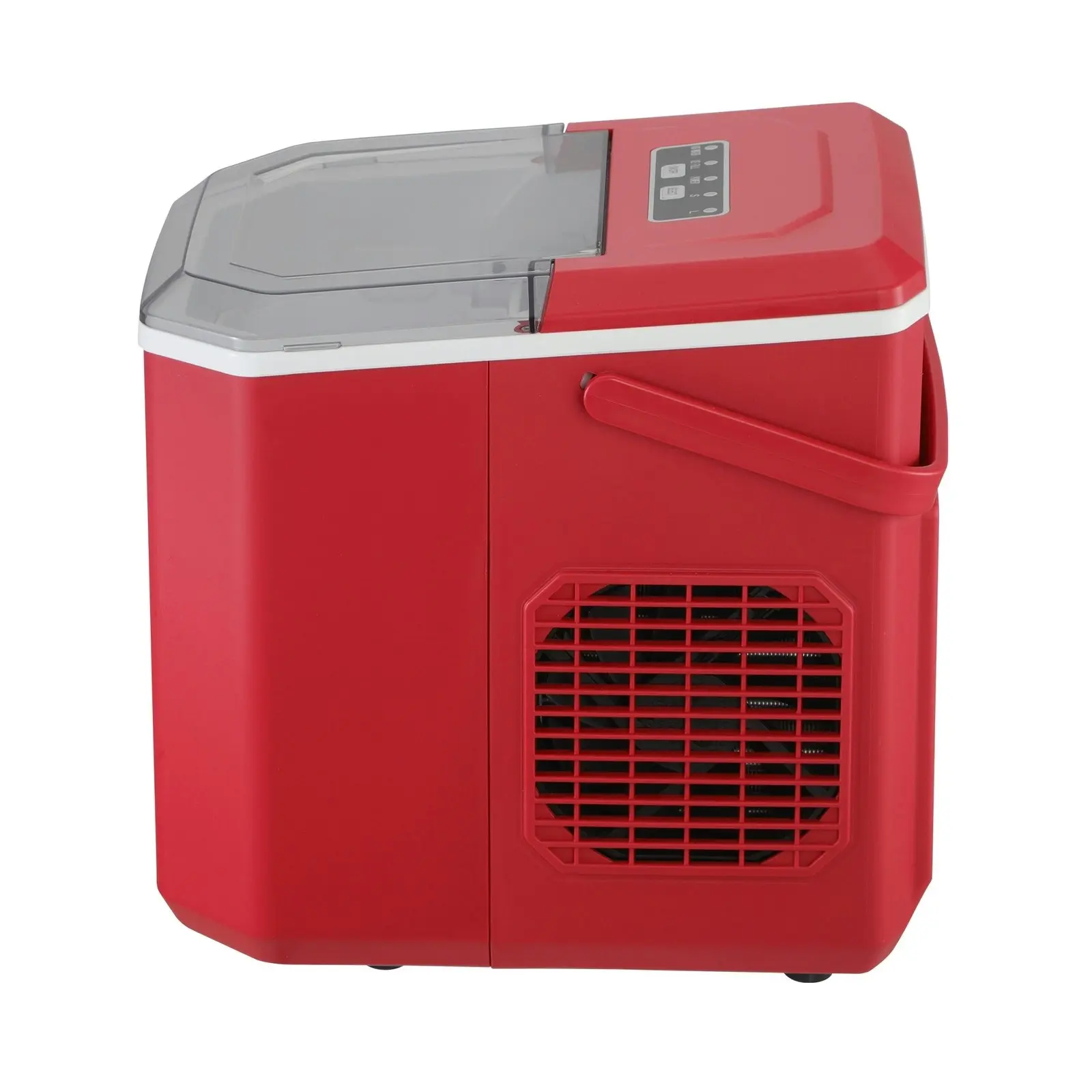 Vevare Portable Ice Maker Machine With Handle Red