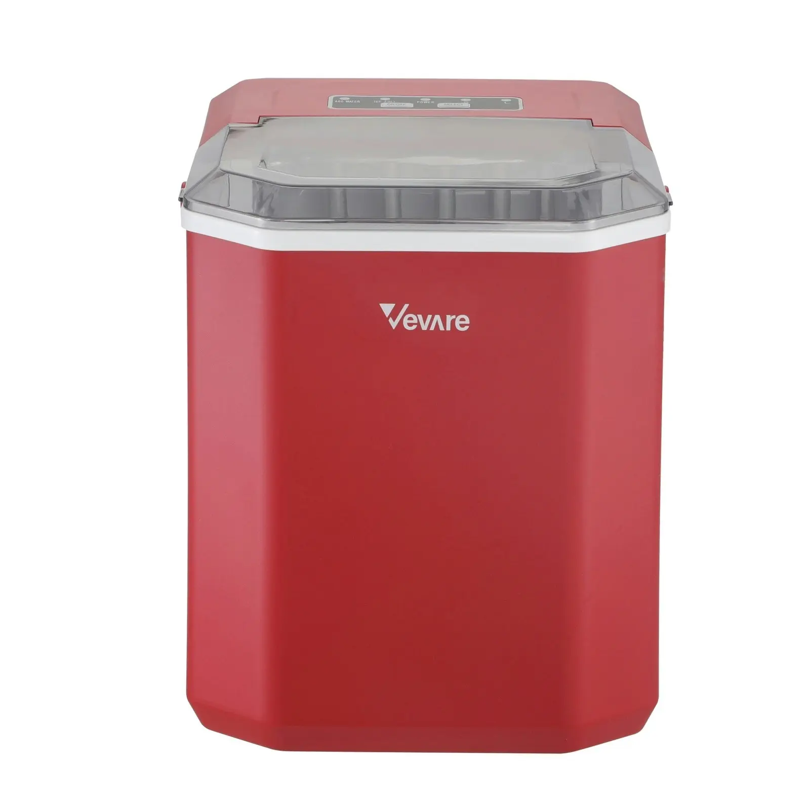 Vevare Portable Ice Maker Machine With Handle Red