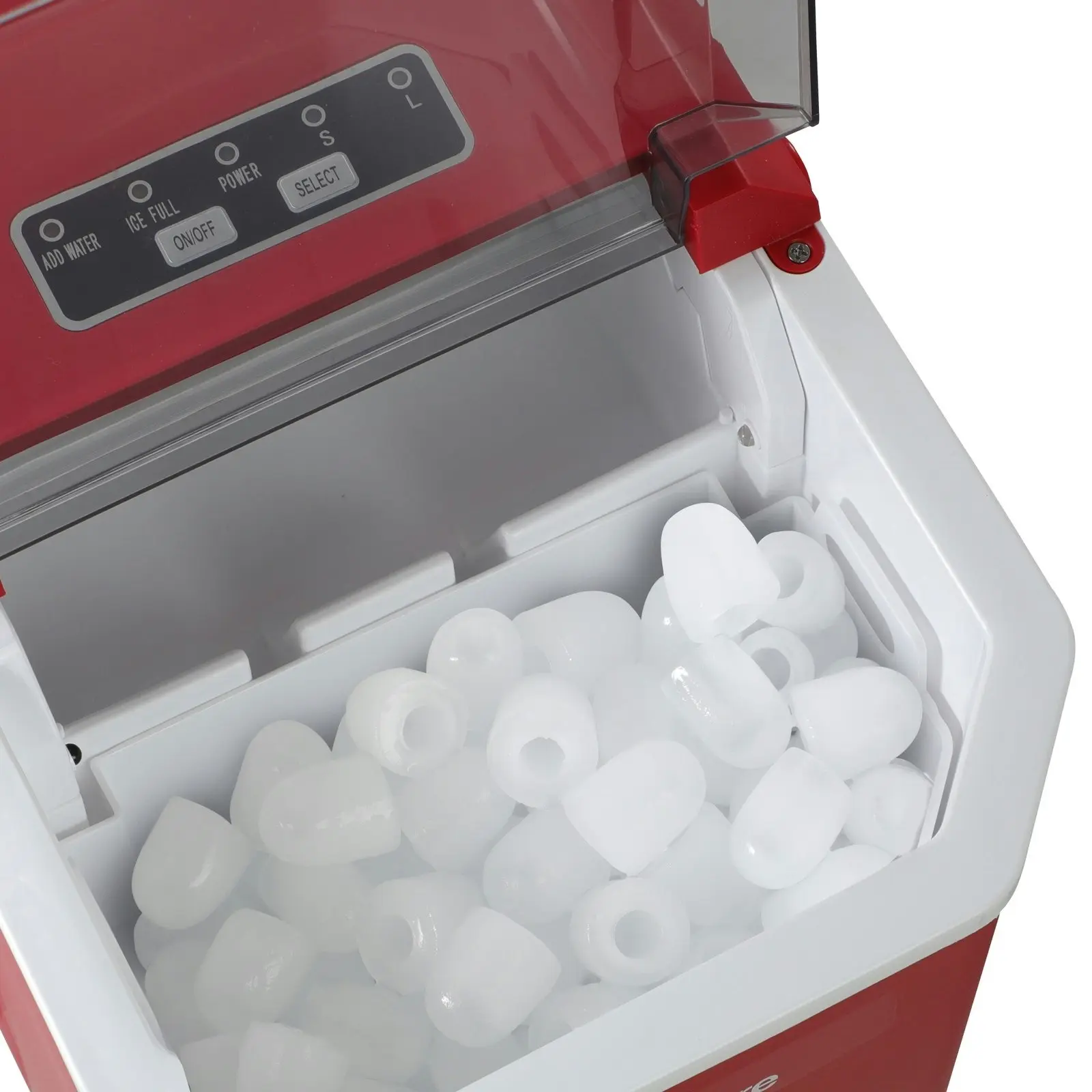 Vevare Portable Ice Maker Machine With Handle Red