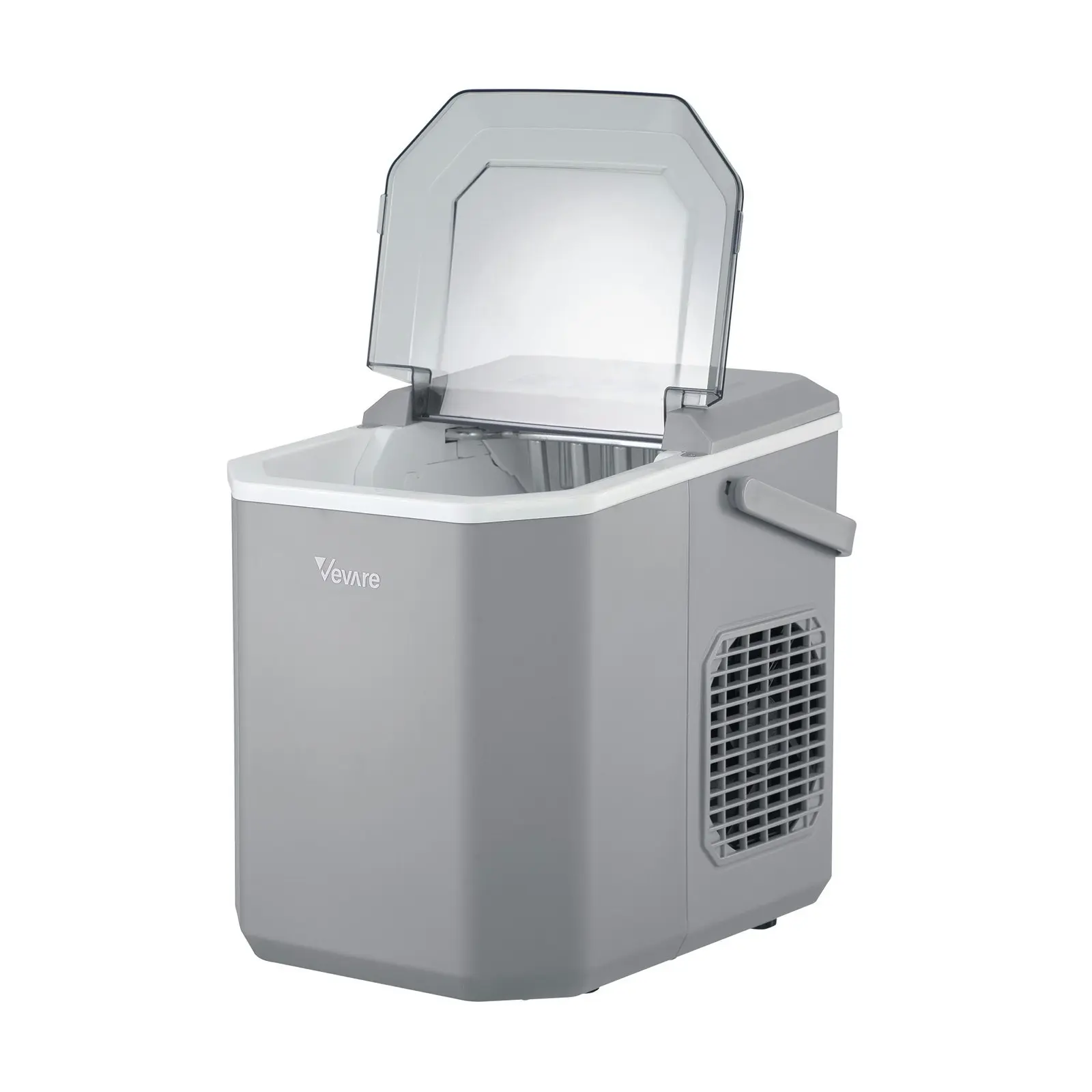 Vevare Portable Ice Maker Machine With Handle Grey