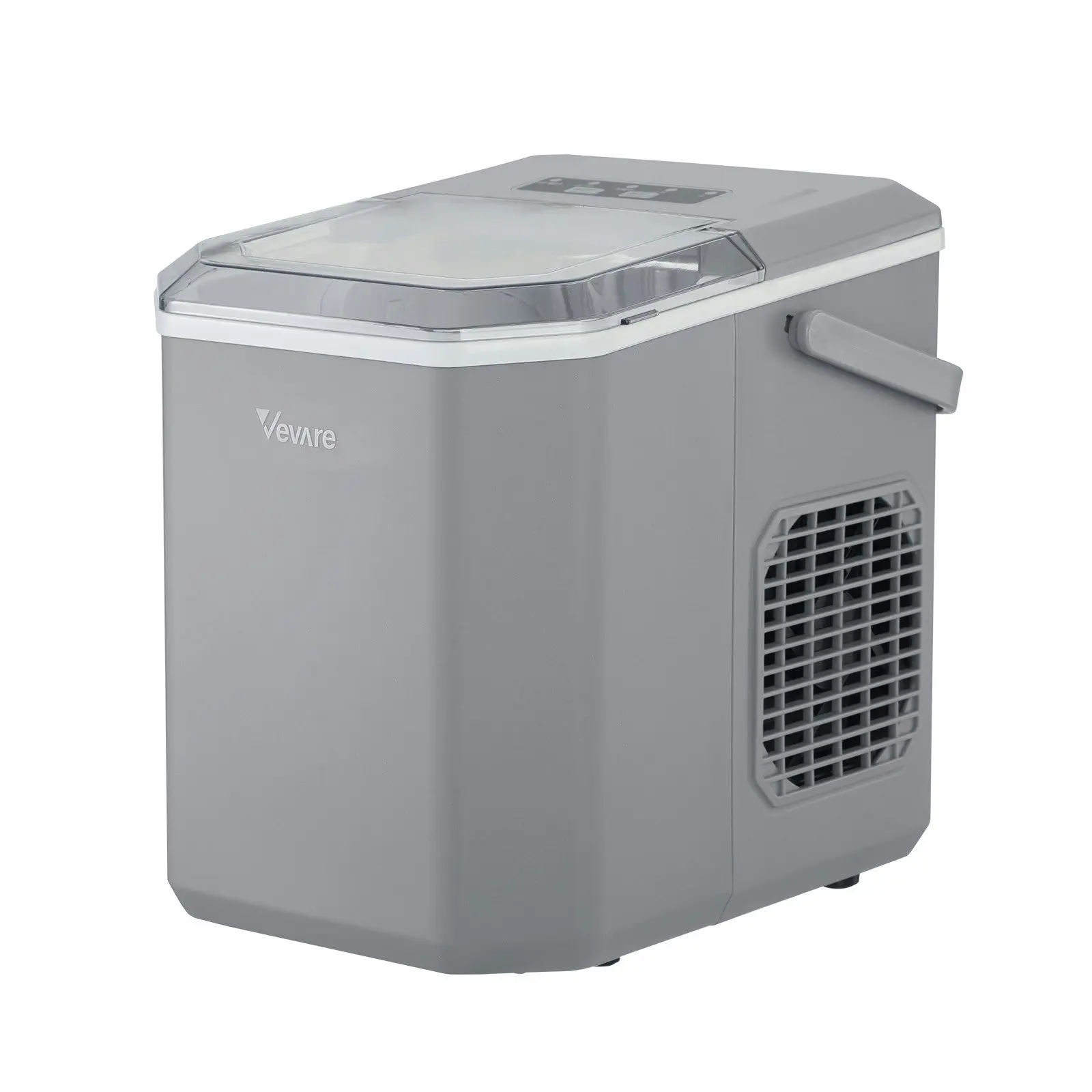 Vevare Portable Ice Maker Machine With Handle Grey