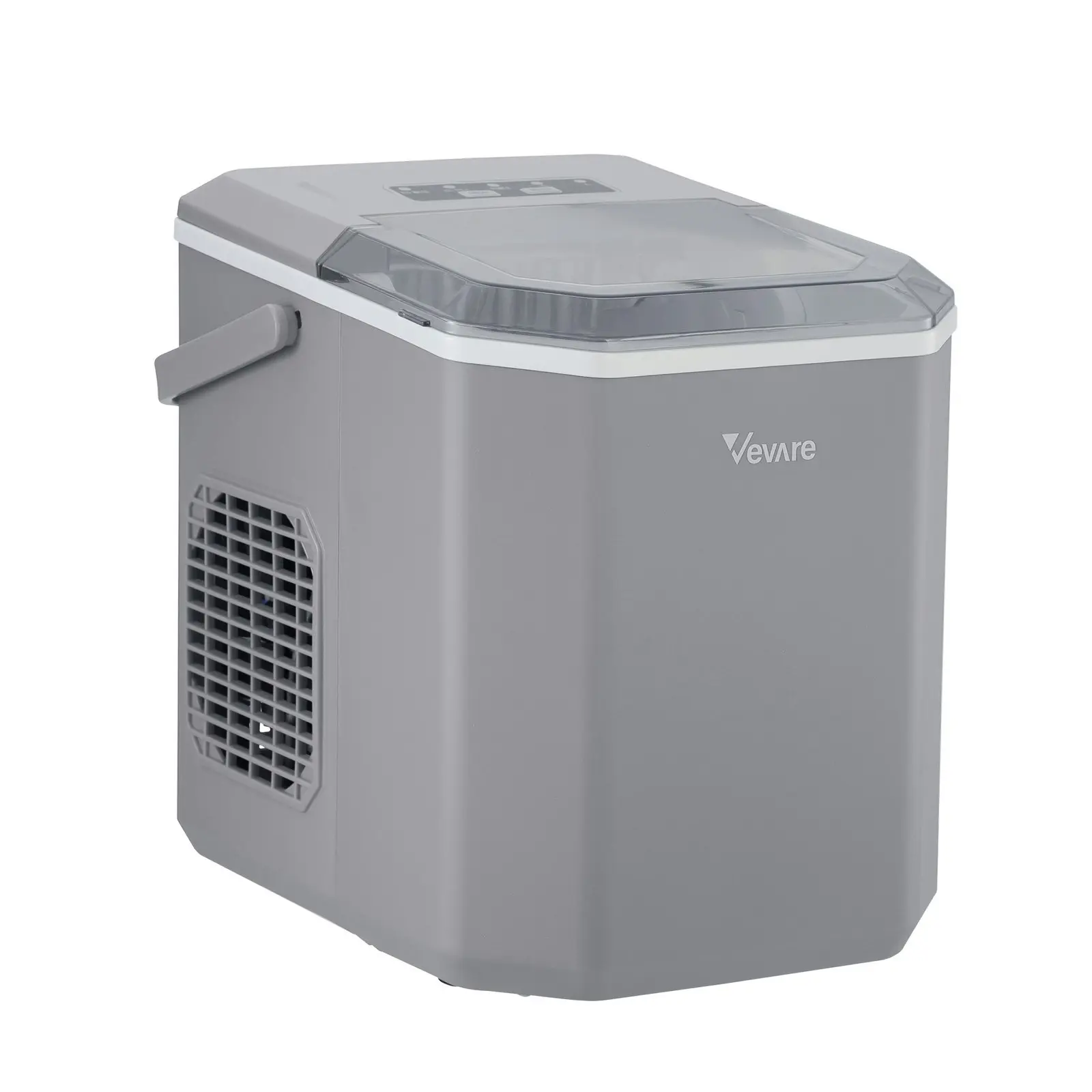 Vevare Portable Ice Maker Machine With Handle Grey