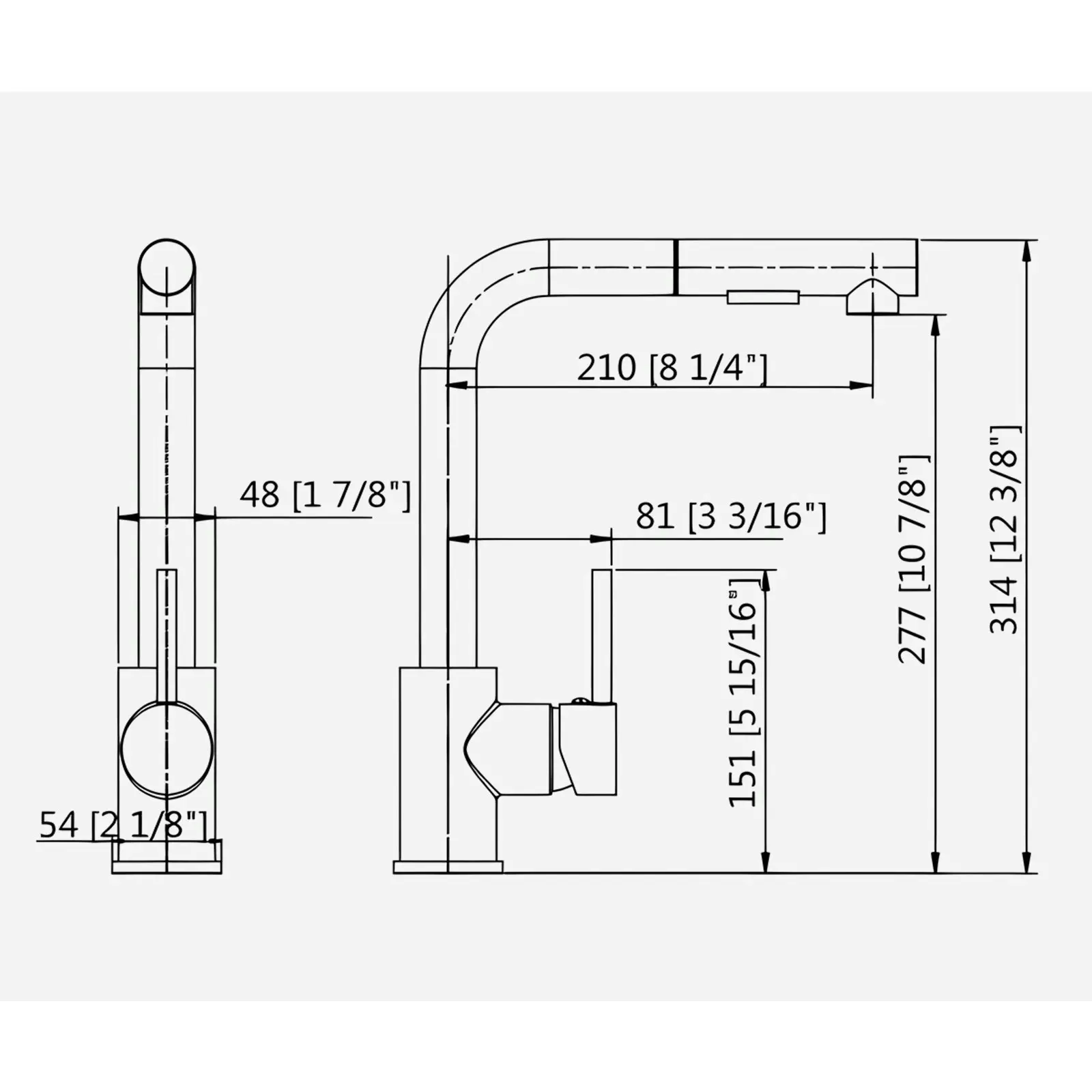 Welba Kitchen Mixer Tap Pull Out Faucet Gun Grey