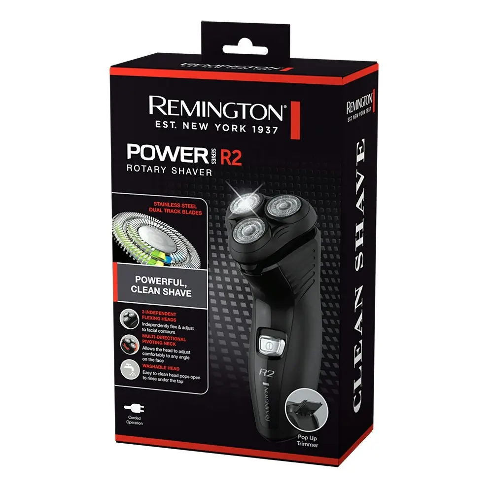 Remington Power Series R2 Rotary Mens Washable Hair Shaver w/ Pop Up Trimmer