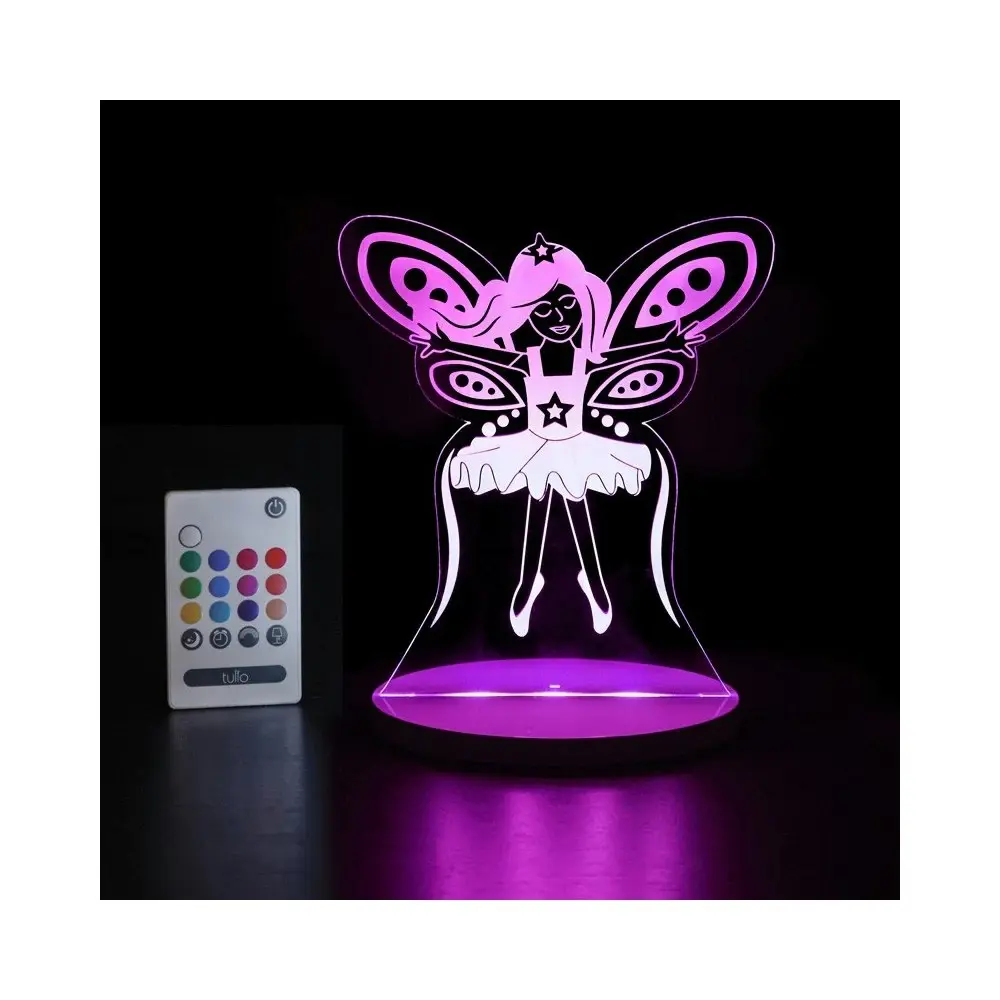 Tulio Dream Lights LED Night Lamp w/Remote Kids Bedroom 26.5cm Fairy Princess