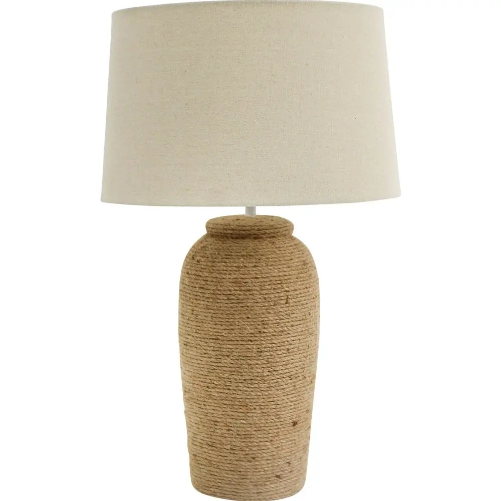 LVD Hamptons Ceramic/Linen 63.5cm Lamp /Office Room Table Lampshade Brown