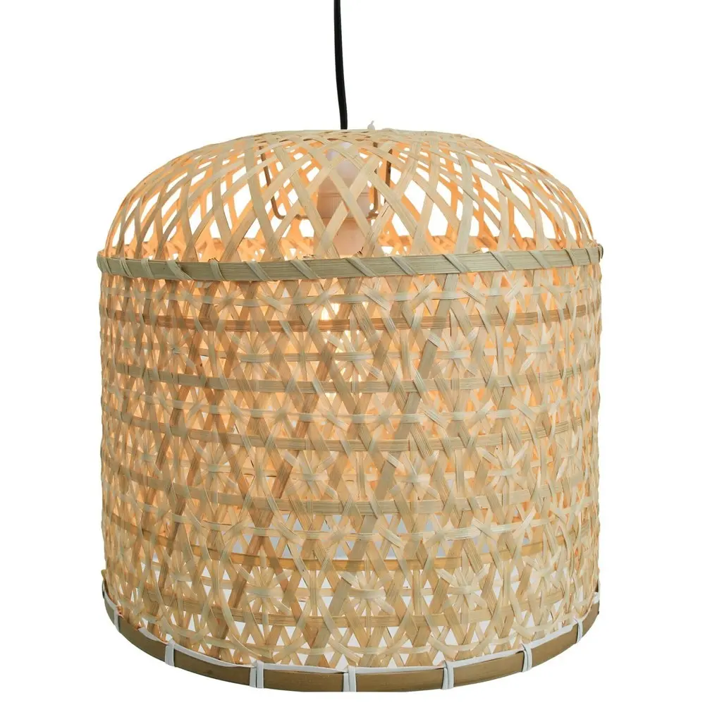 LVD Alfresco Bamboo 40cm Pendant Hanging Lamp/Fixture Cover /Dining NTRL