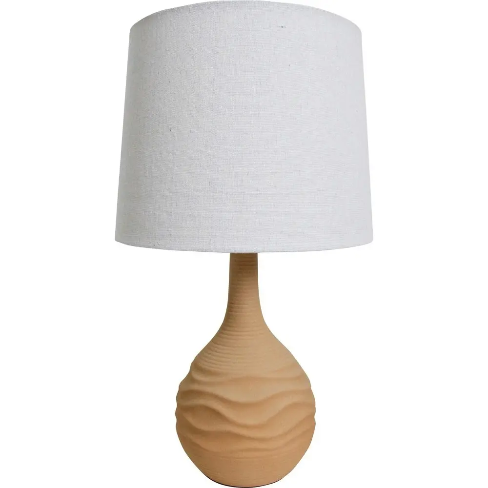 LVD Sahara Ceramic/Linen 61cm Lamp /Office Room Table Lampshade Natural