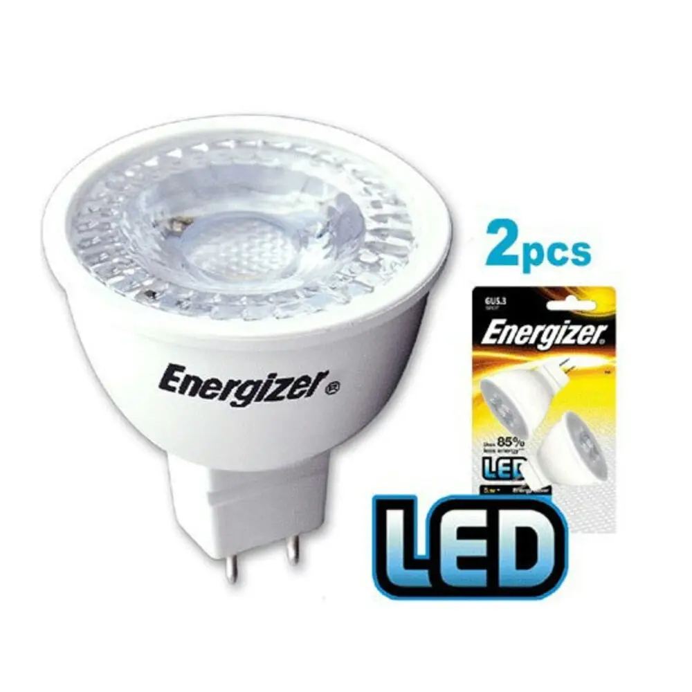 6PK Energizer LED GU5.3/MR16 5W/345LM Warm White Downlight Spot Lightbulb Bulb