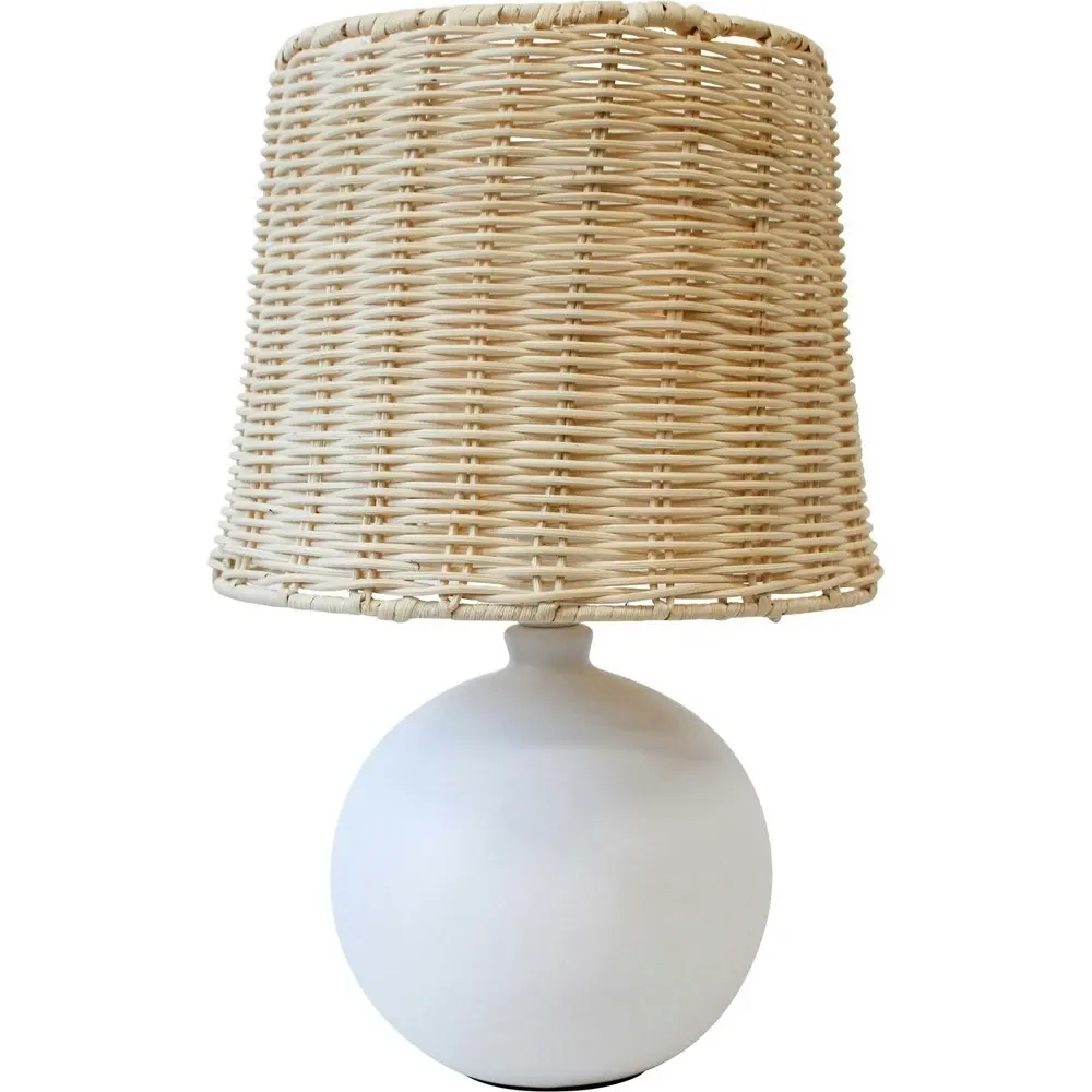 LVD Sienna Ceramic/Wicker 29cm Lamp Home/Office Decor Room Desk/Table Lampshade