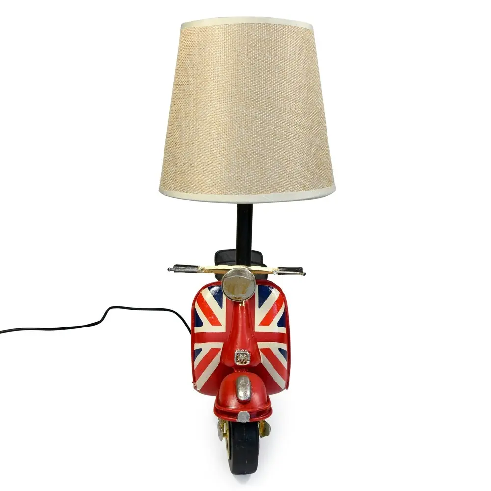 Auto Petit USB LED Desk/Table Lamp Scooter 29x34cm Retro Home Décor Union Jack