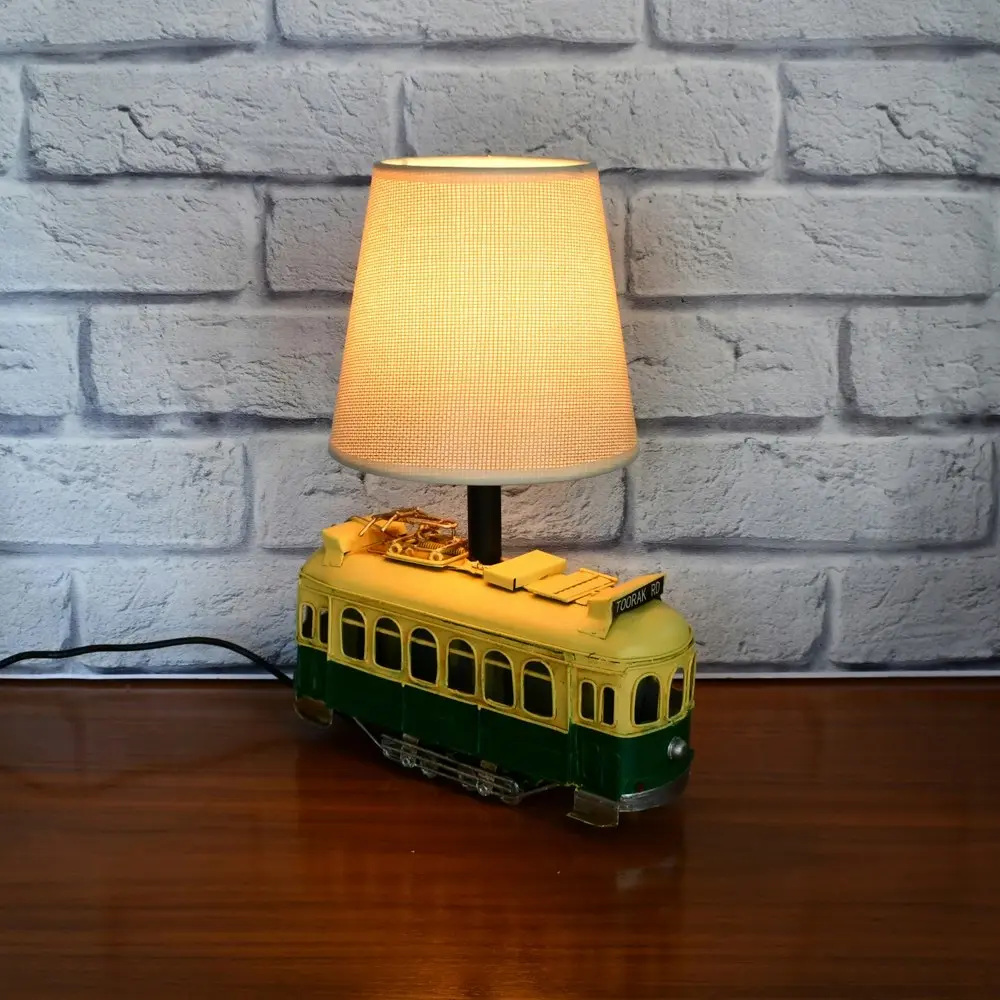 Auto Petit USB LED Desk/Table Lamp Melbourne Tram 20x26cm Retro Home Décor