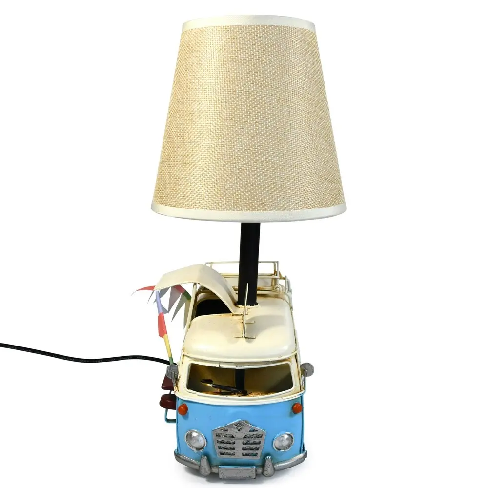 Auto Petit USB LED Desk/Table Lamp Retro Ice Cream Van Home Décor 20x30cm Blue