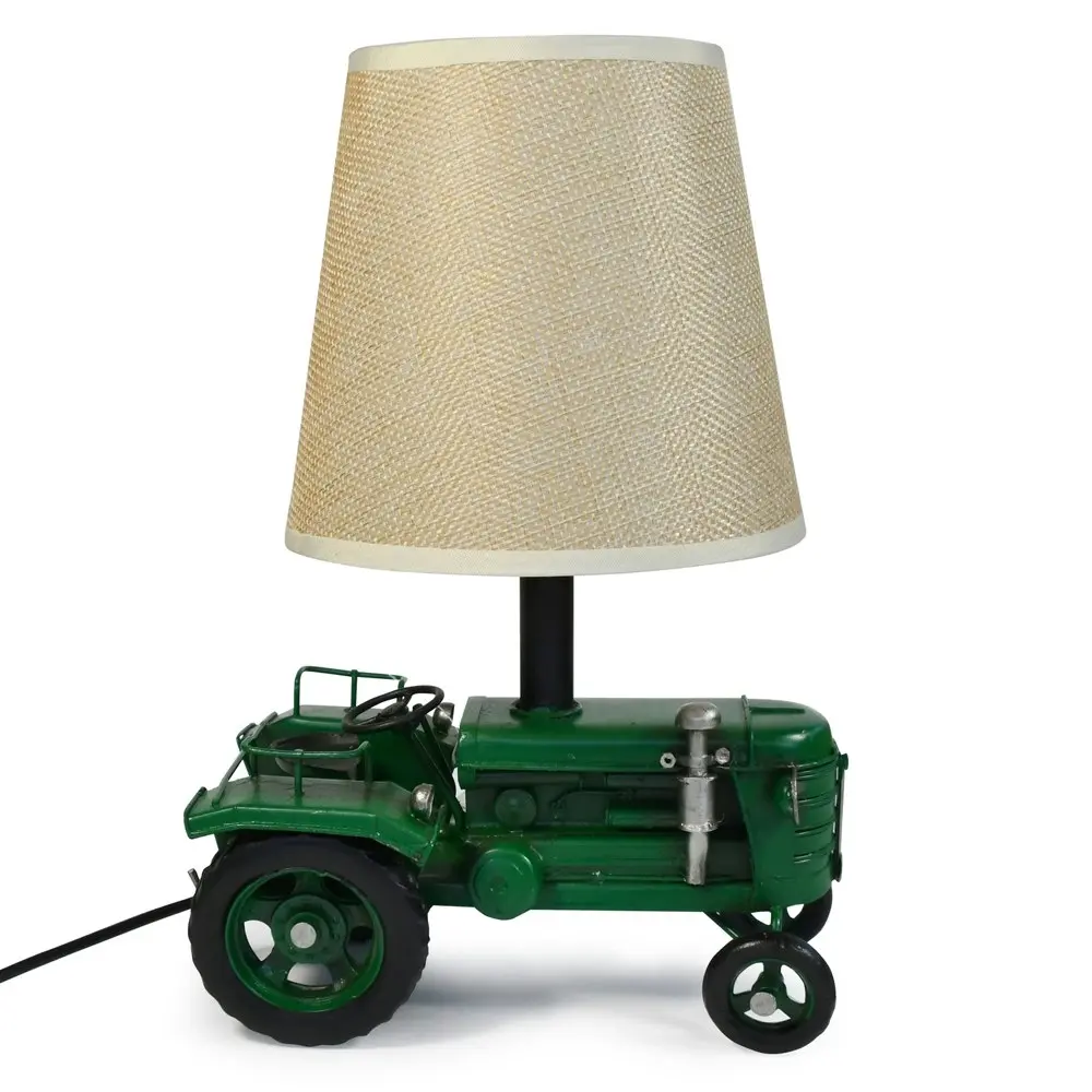 Auto Petit USB LED Desk/Table Lamp Tractor 17.5x25.5cm Retro Home Décor Green